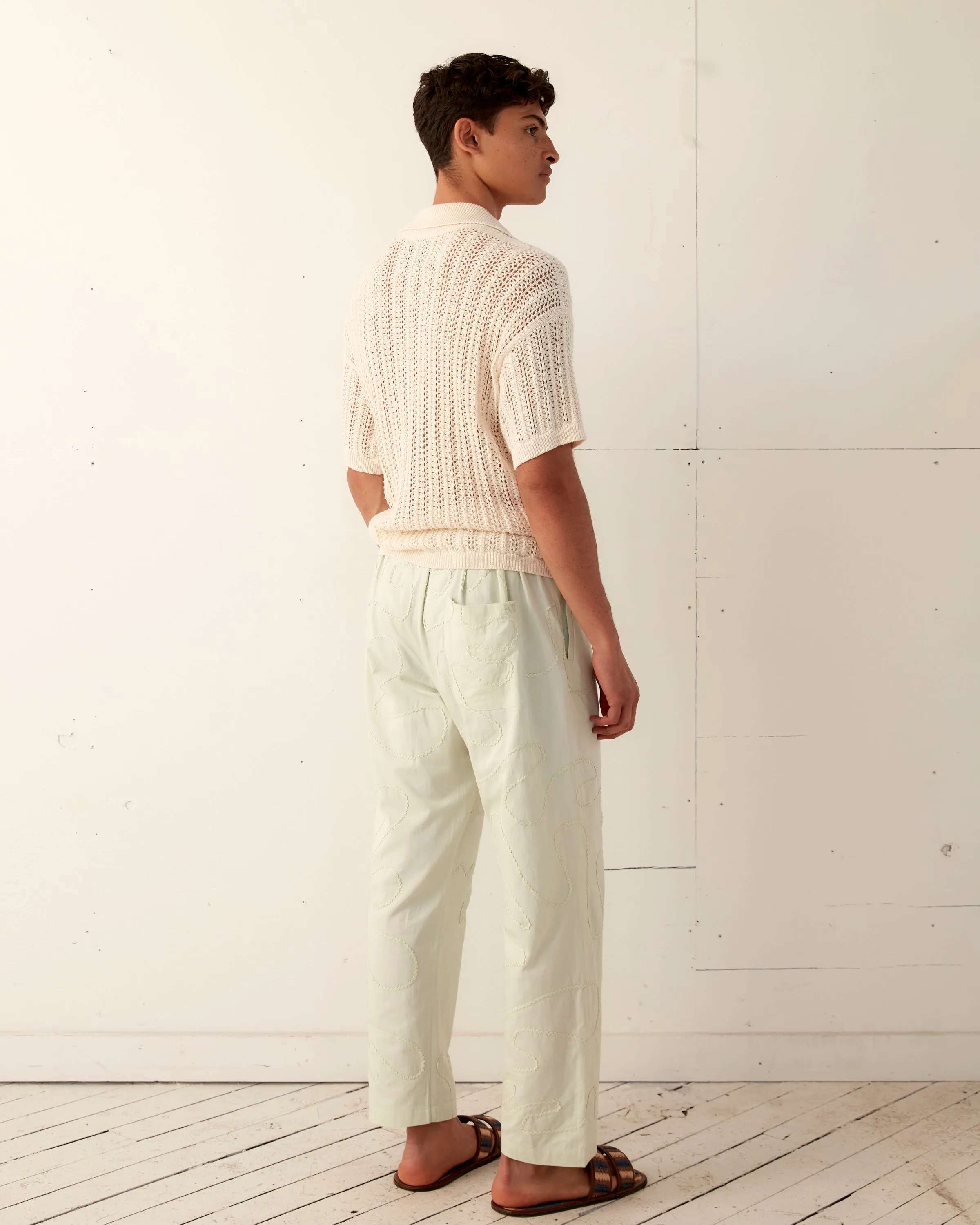 Rickrack Pajama Pants - Green sold by BODE product image thumbnail 4