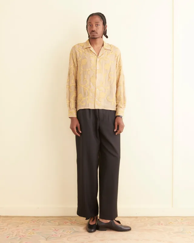 Appliqué Harlayne Long Sleeve Shirt sold by BODE