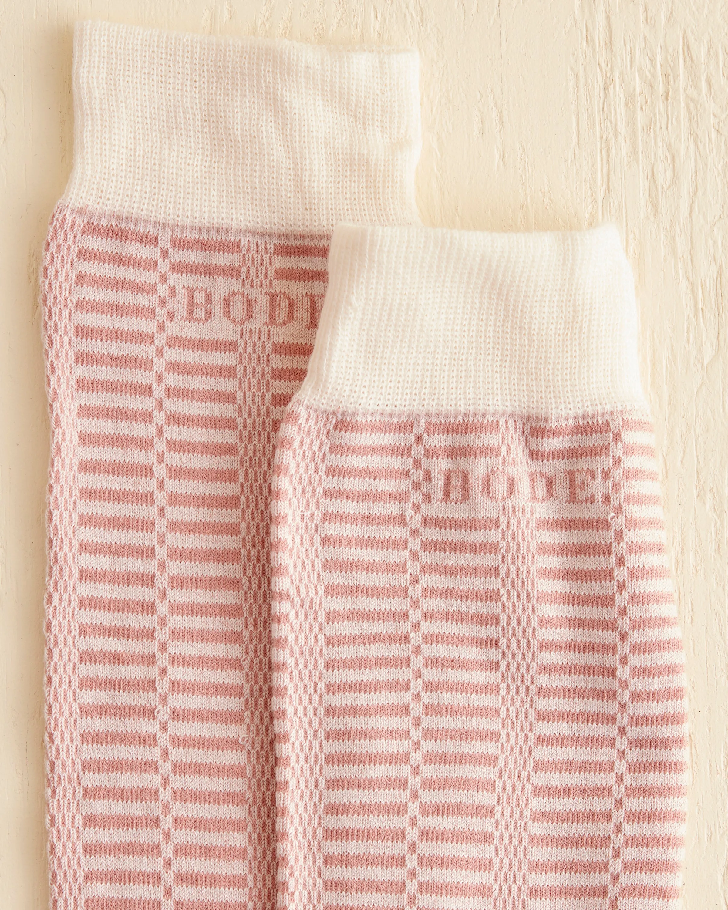 Micro Check Socks - Pink/Cream sold by BODE product image thumbnail 2