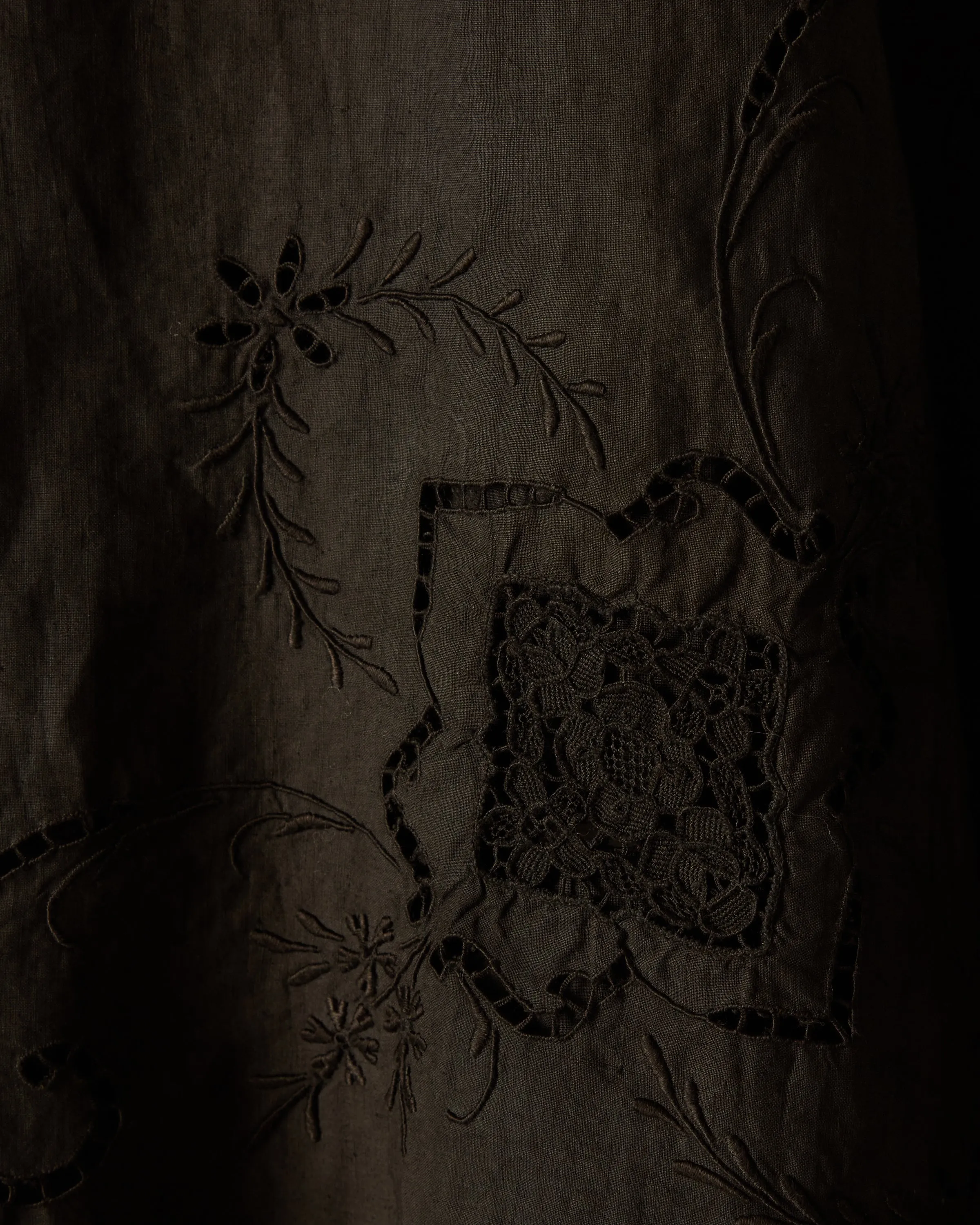 Overdyed Lace Cutwork Long Sleeve Shirt sold by BODE product image thumbnail 2