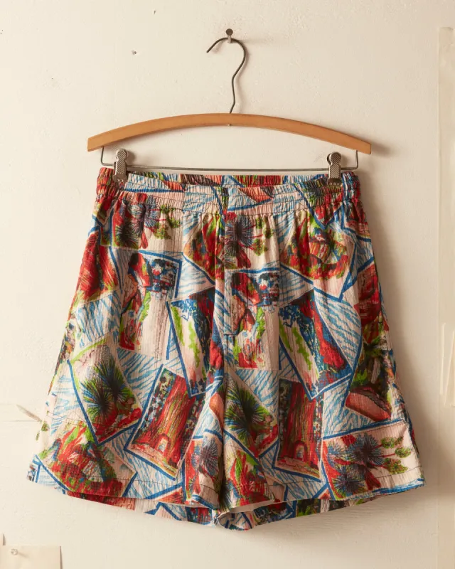 Seersucker Postcard Shorts sold by BODE