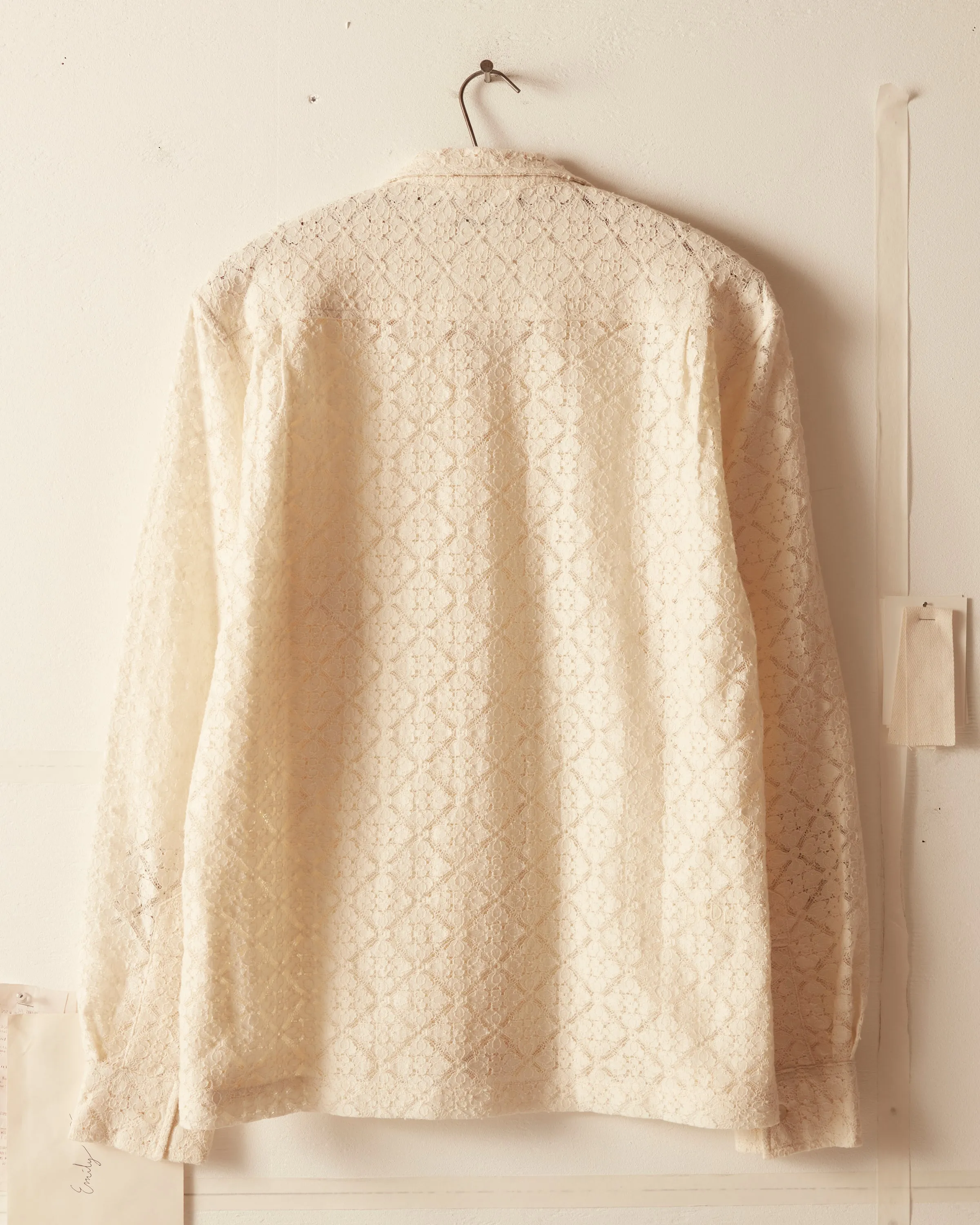 Tile Lace Long Sleeve Shirt - Ecru sold by BODE product image thumbnail 5