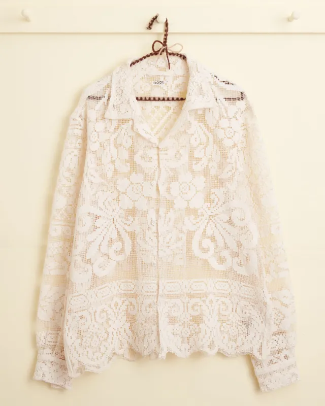 Bow Bouquet Long Sleeve Shirt - M sold by BODE