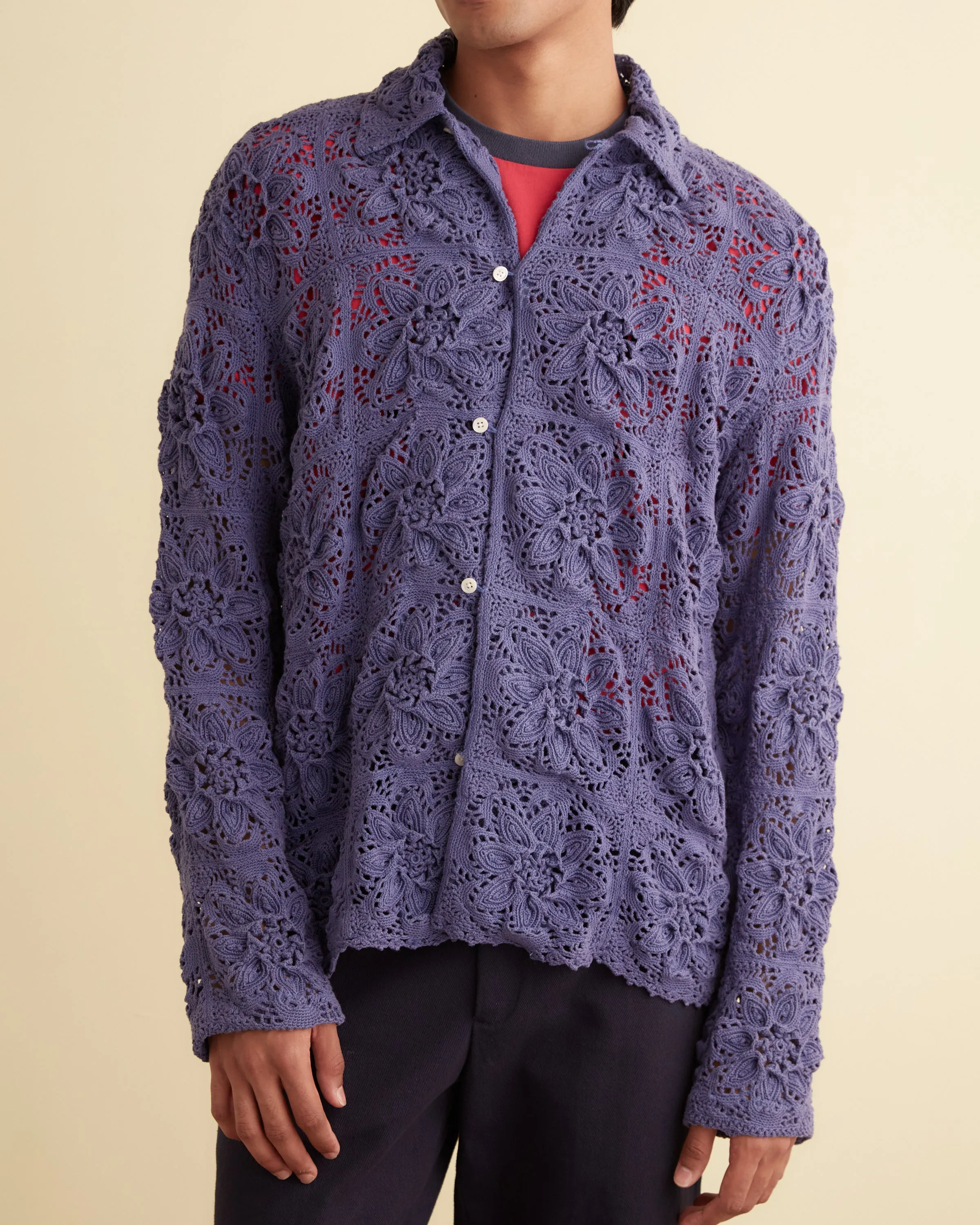 Clematis Bloom Long Sleeve Shirt - S/M sold by BODE product image thumbnail 2