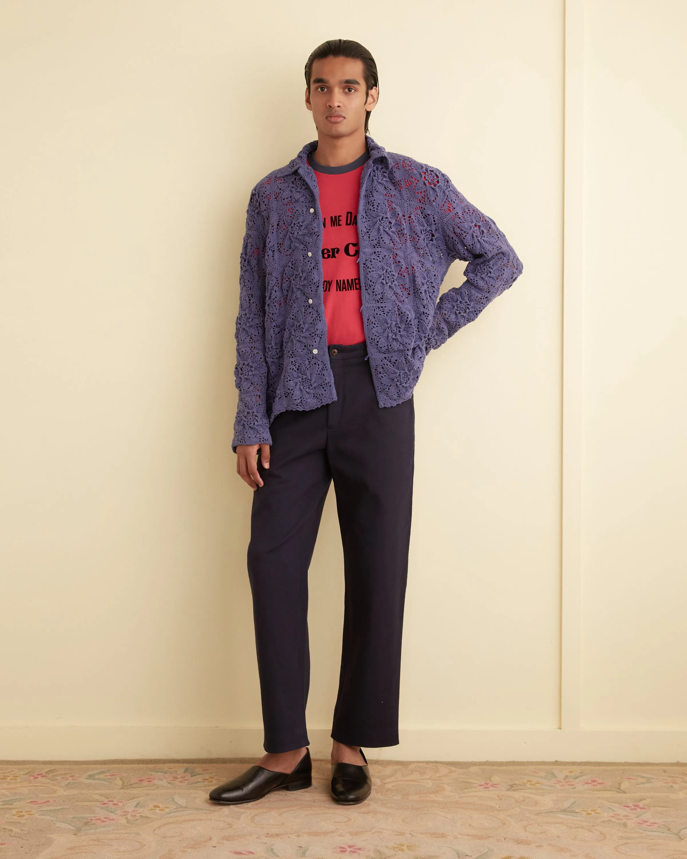 Clematis Bloom Long Sleeve Shirt - S/M sold by BODE