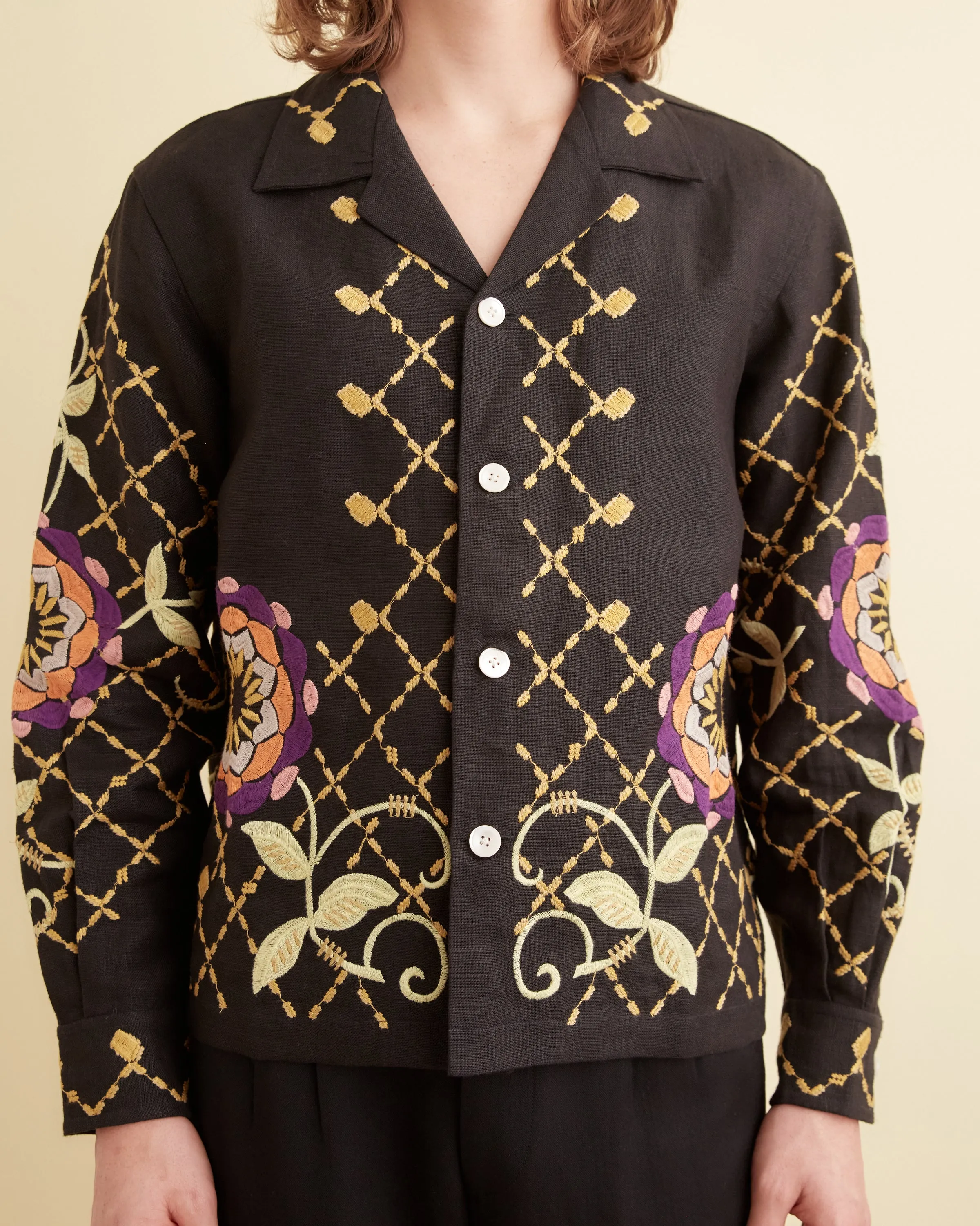 Floral Pinwheel Long Sleeve Shirt sold by BODE product image thumbnail 2