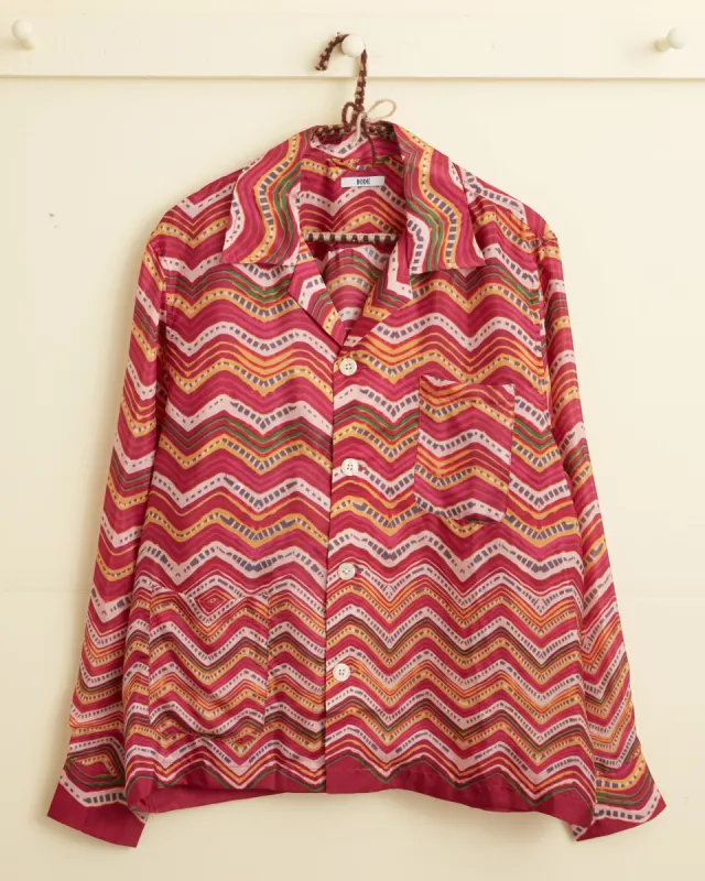Mothra Zig-Zag Long Sleeve Shirt sold by BODE