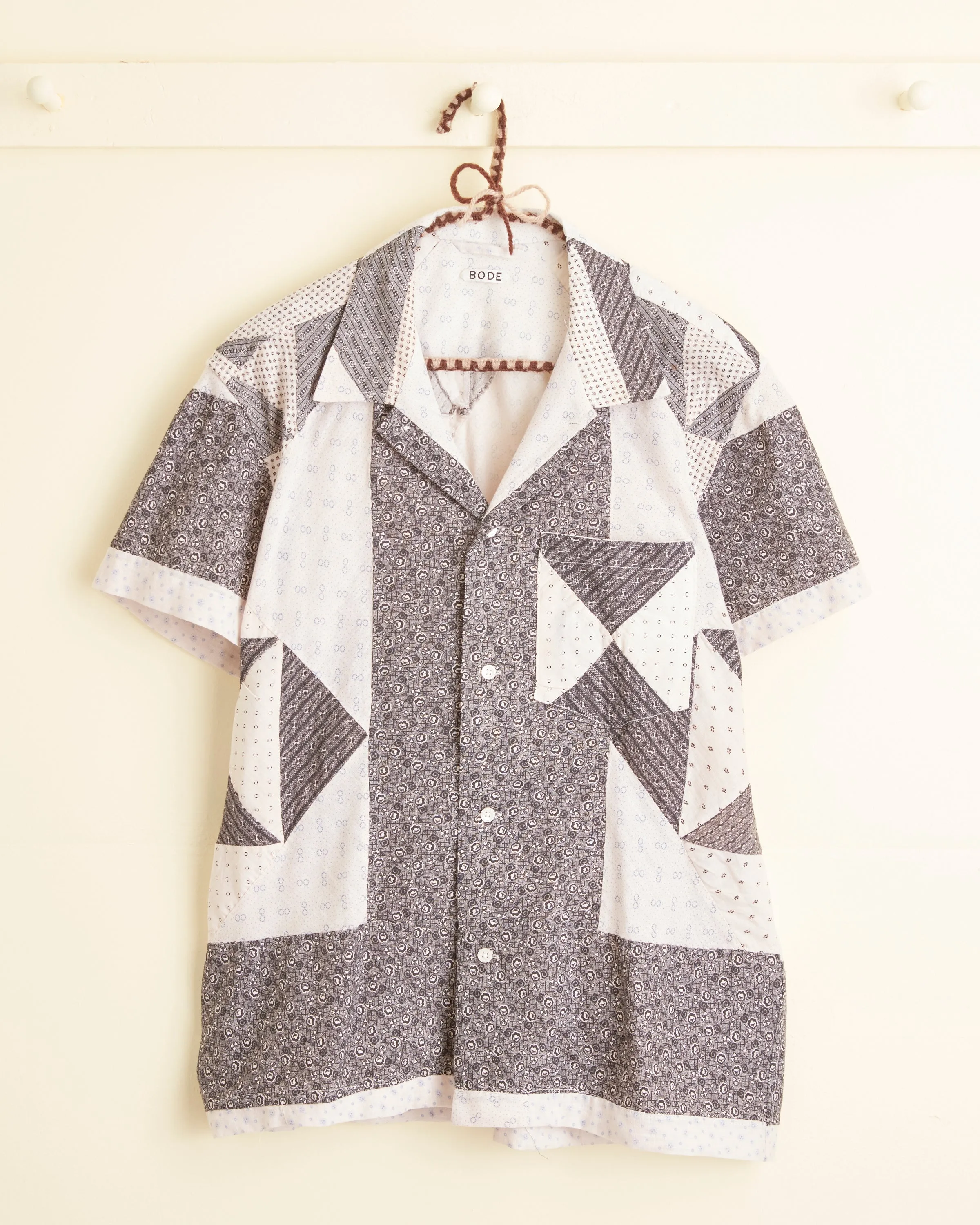 Silver Brunia Short Sleeve Shirt - M sold by BODE