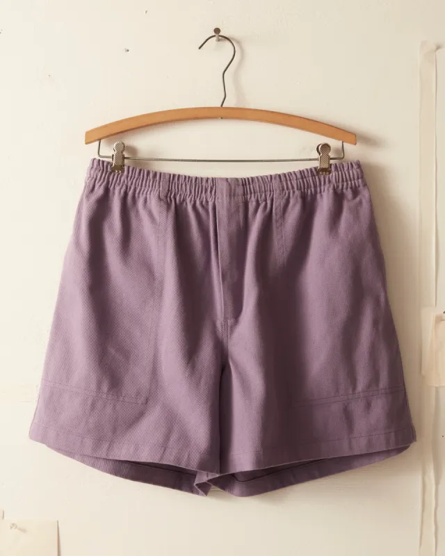 Twill Rugby Short - Lavender sold by BODE