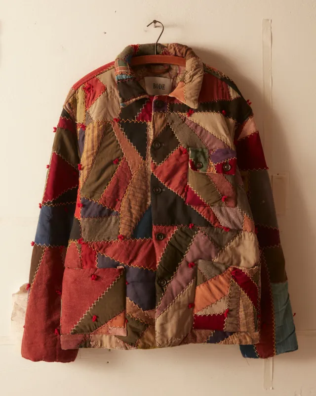 Fall Leaf Crazy Quilt Jacket - XL/XXL sold by BODE
