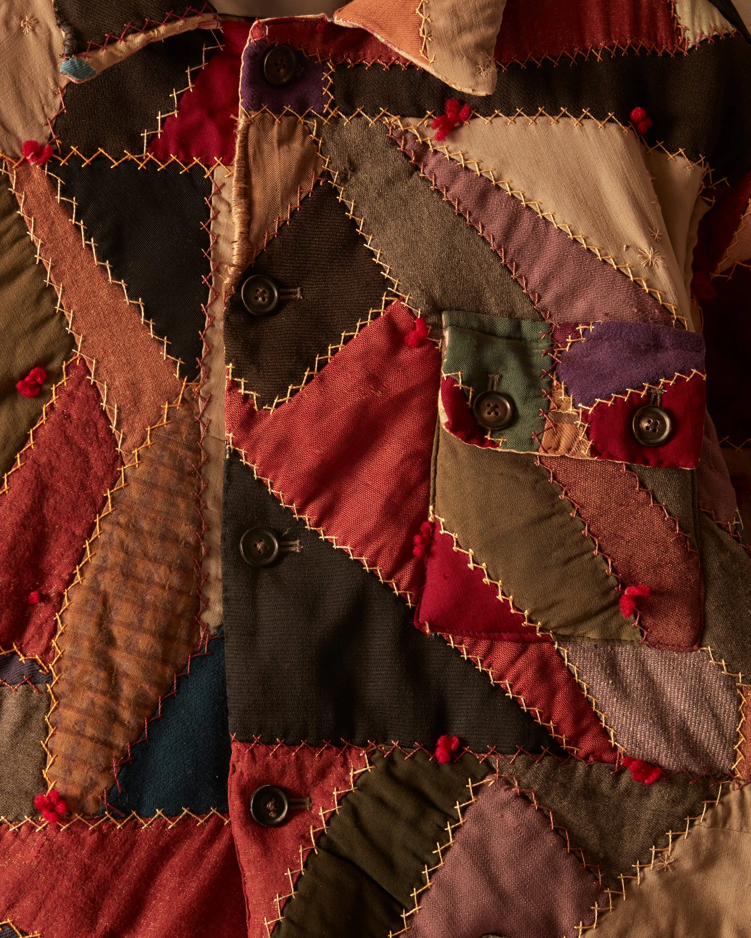 Fall Leaf Crazy Quilt Jacket - XL/XXL sold by BODE product image thumbnail 2