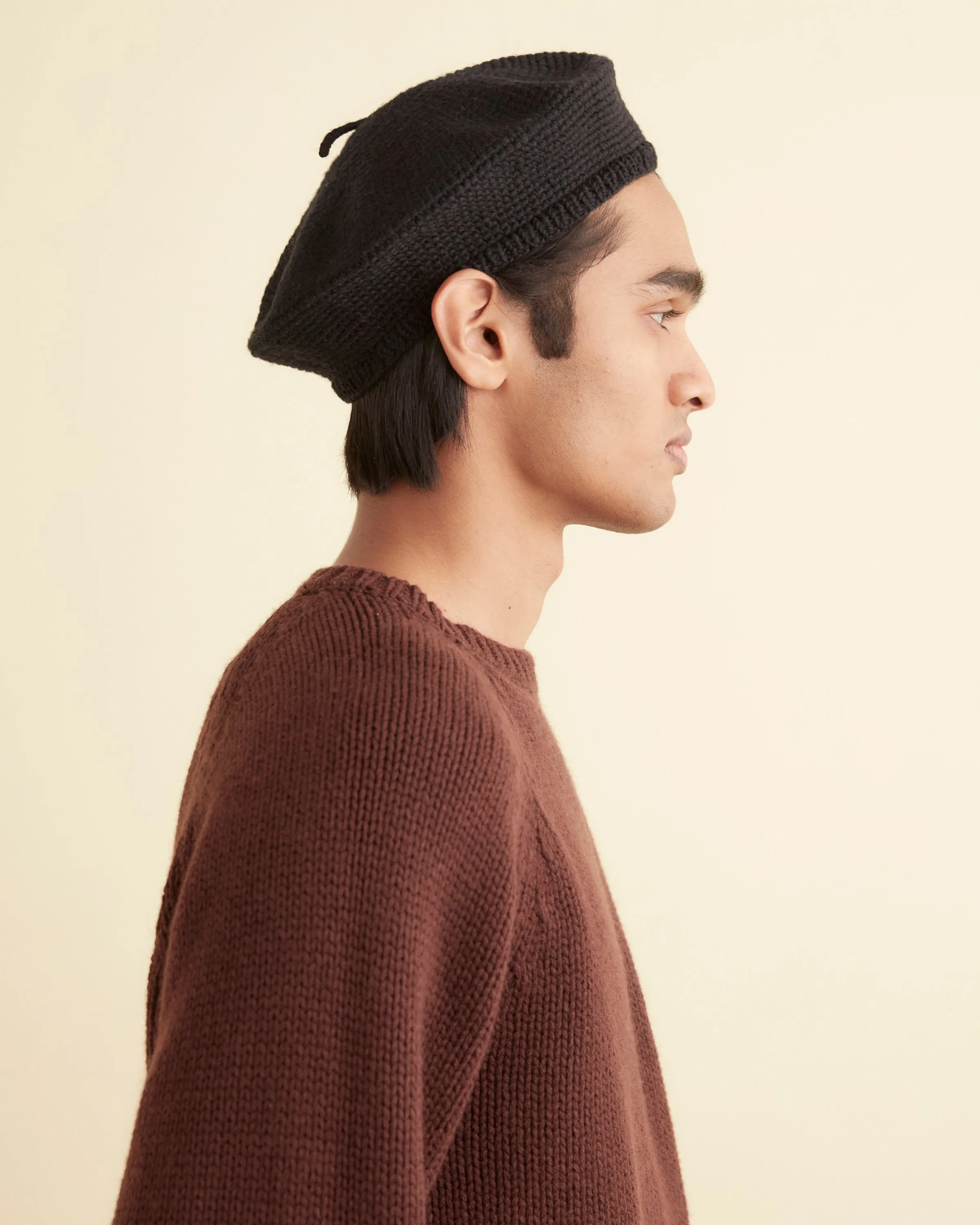 Crochet Beret - Black sold by BODE product image thumbnail 3