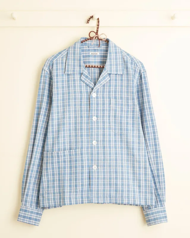 Blue Boating Long Sleeve Shirt - S sold by BODE
