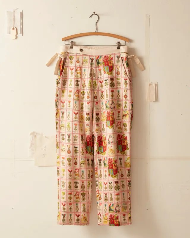 Tobacco Signet Quilt Trousers sold by BODE