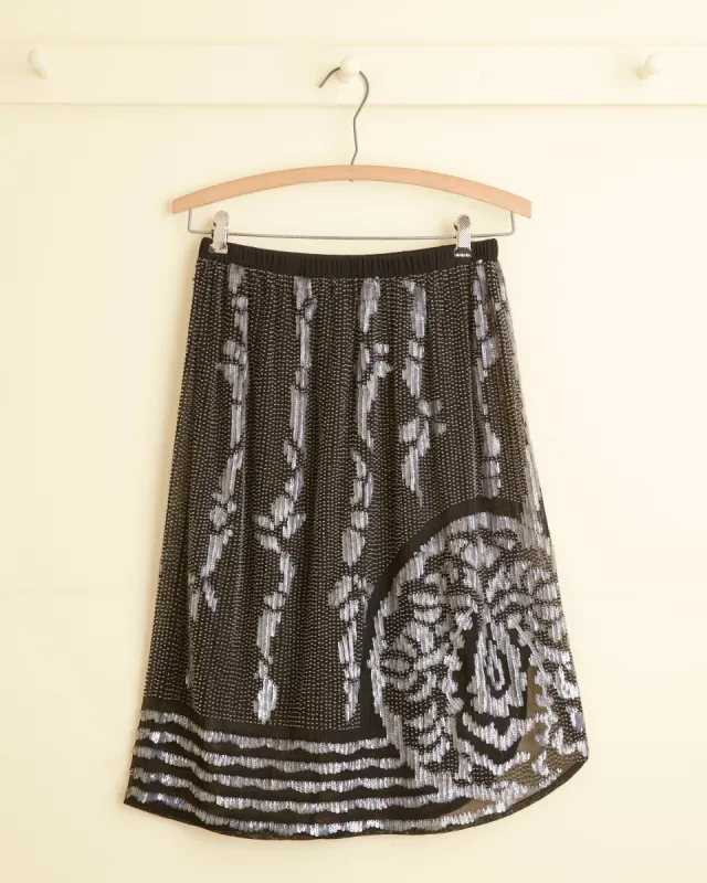 Hyatt Skirt - Black/Multi sold by BODE
