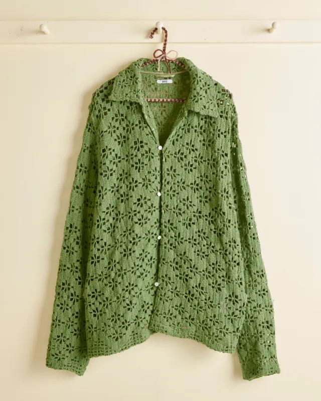 Clover Net Long Sleeve Shirt - M/L sold by BODE