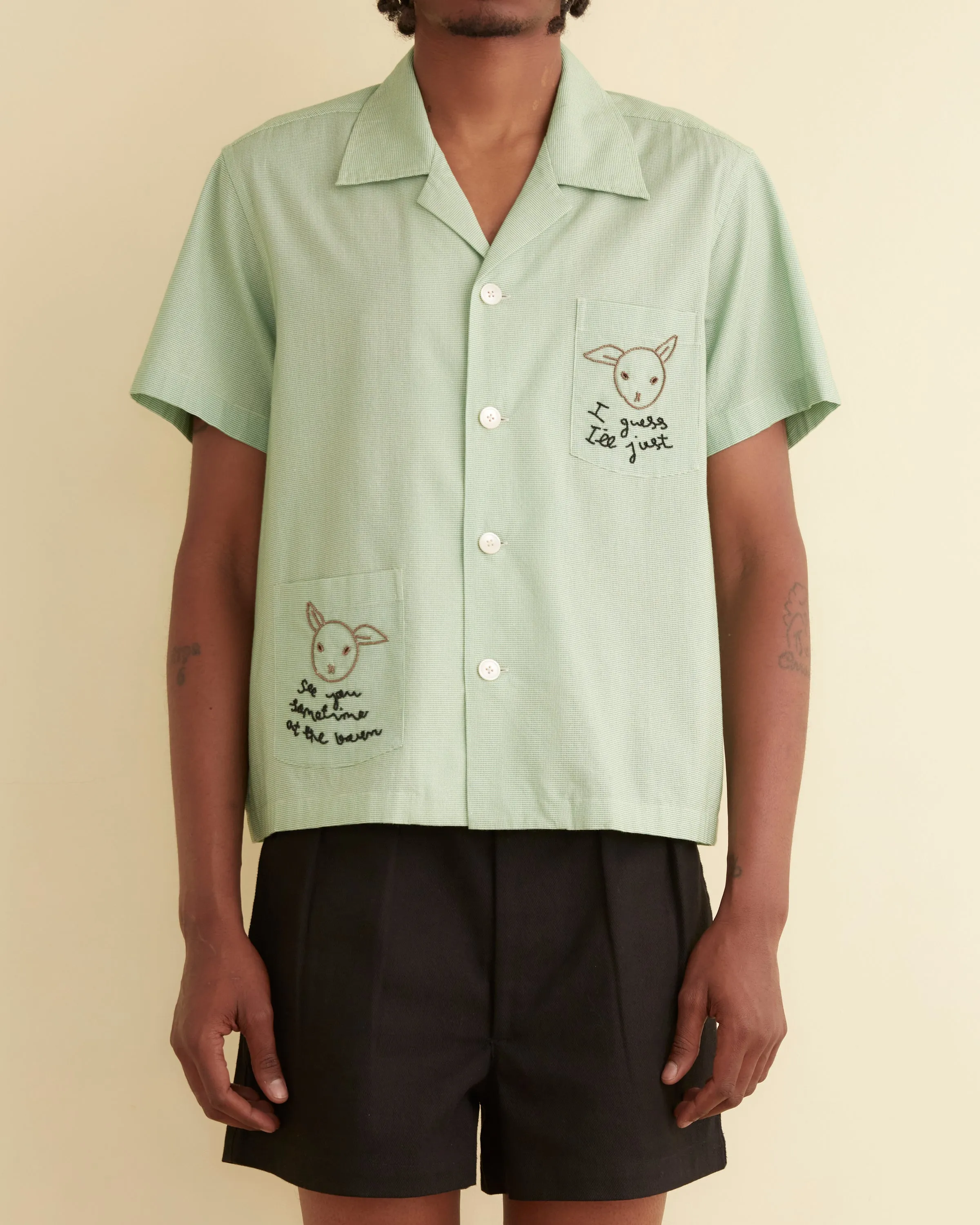 See You at the Barn Short Sleeve Shirt sold by BODE product image thumbnail 2