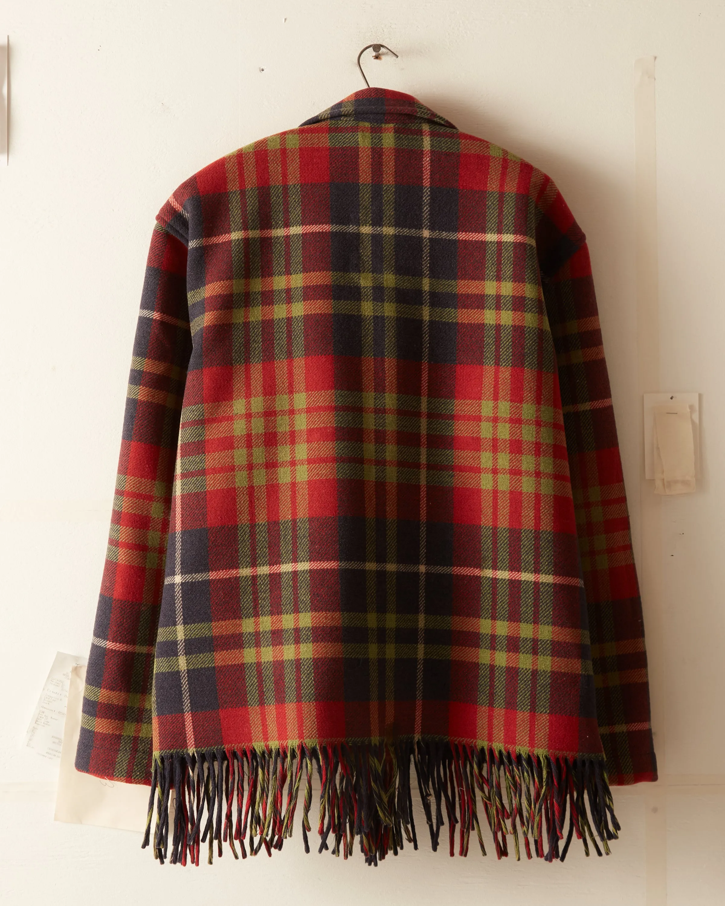 Lime Plaid Fringe Jacket - M/L sold by BODE product image thumbnail 3