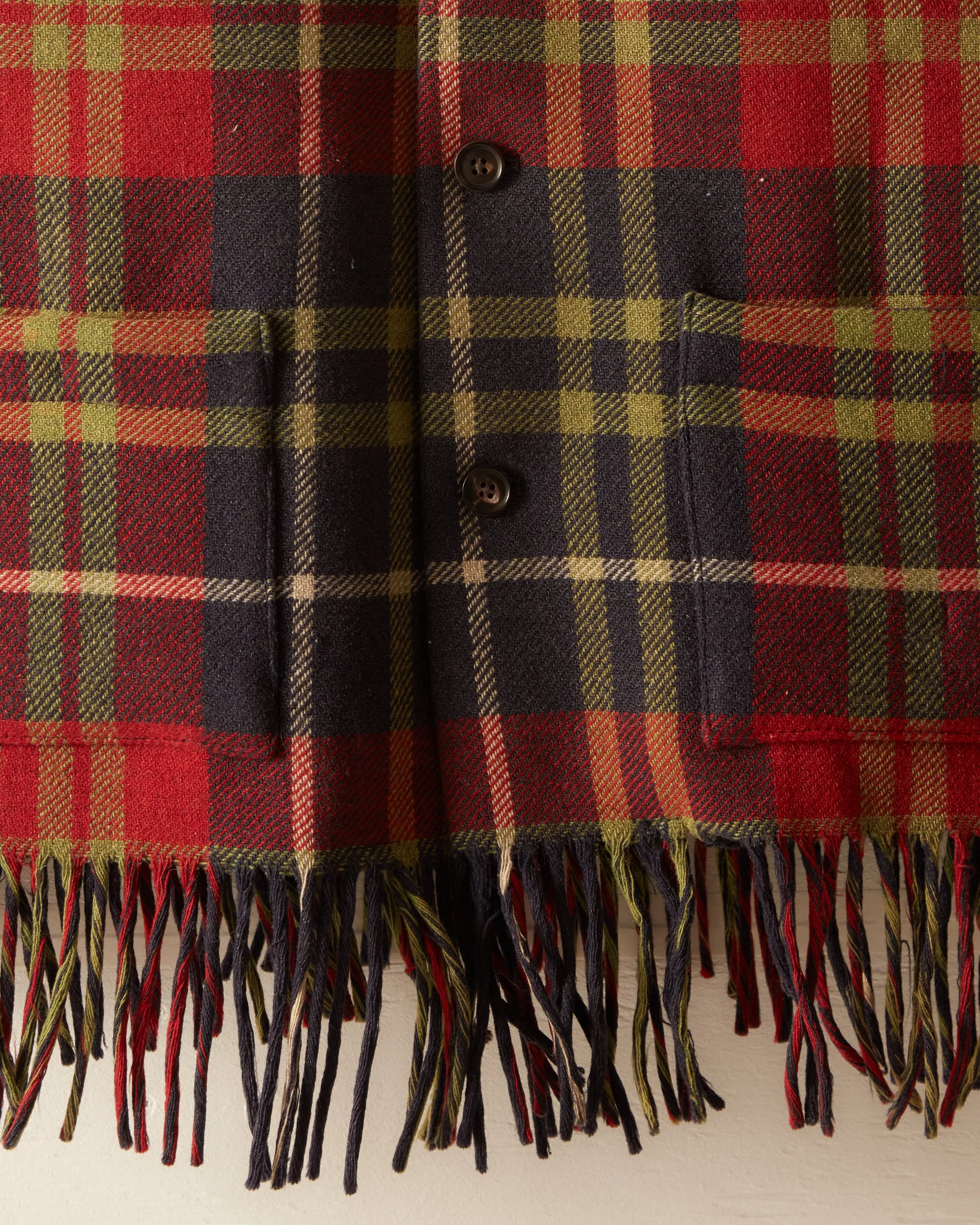 Lime Plaid Fringe Jacket - M/L sold by BODE product image thumbnail 2