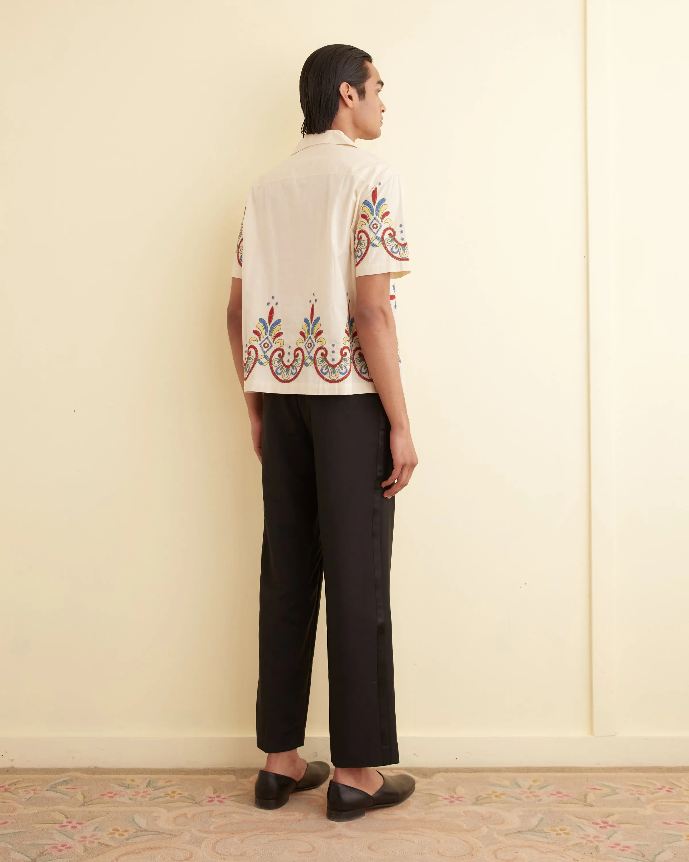 Embroidered Carnival Short Sleeve Shirt sold by BODE product image thumbnail 3