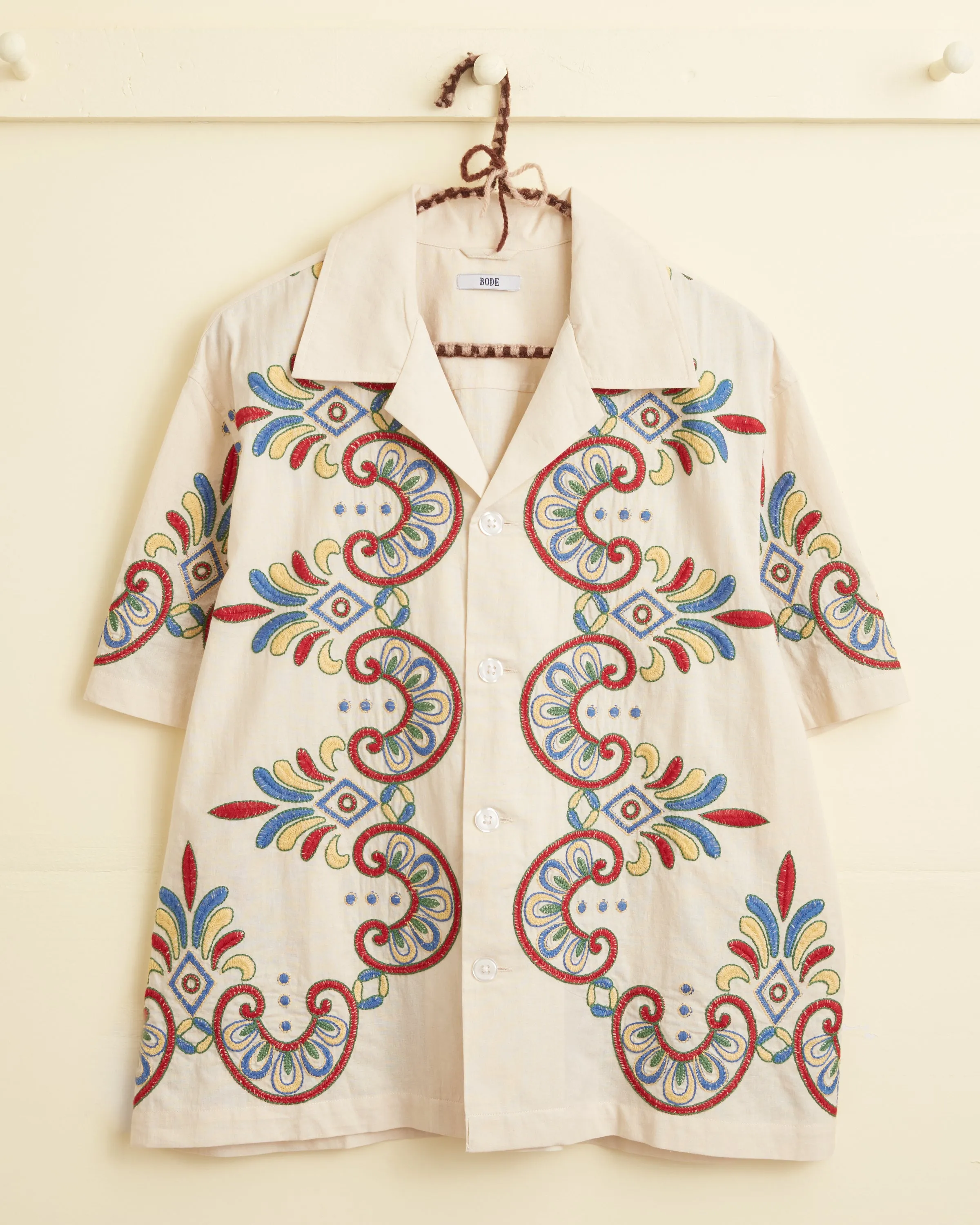 Embroidered Carnival Short Sleeve Shirt sold by BODE product image thumbnail 4