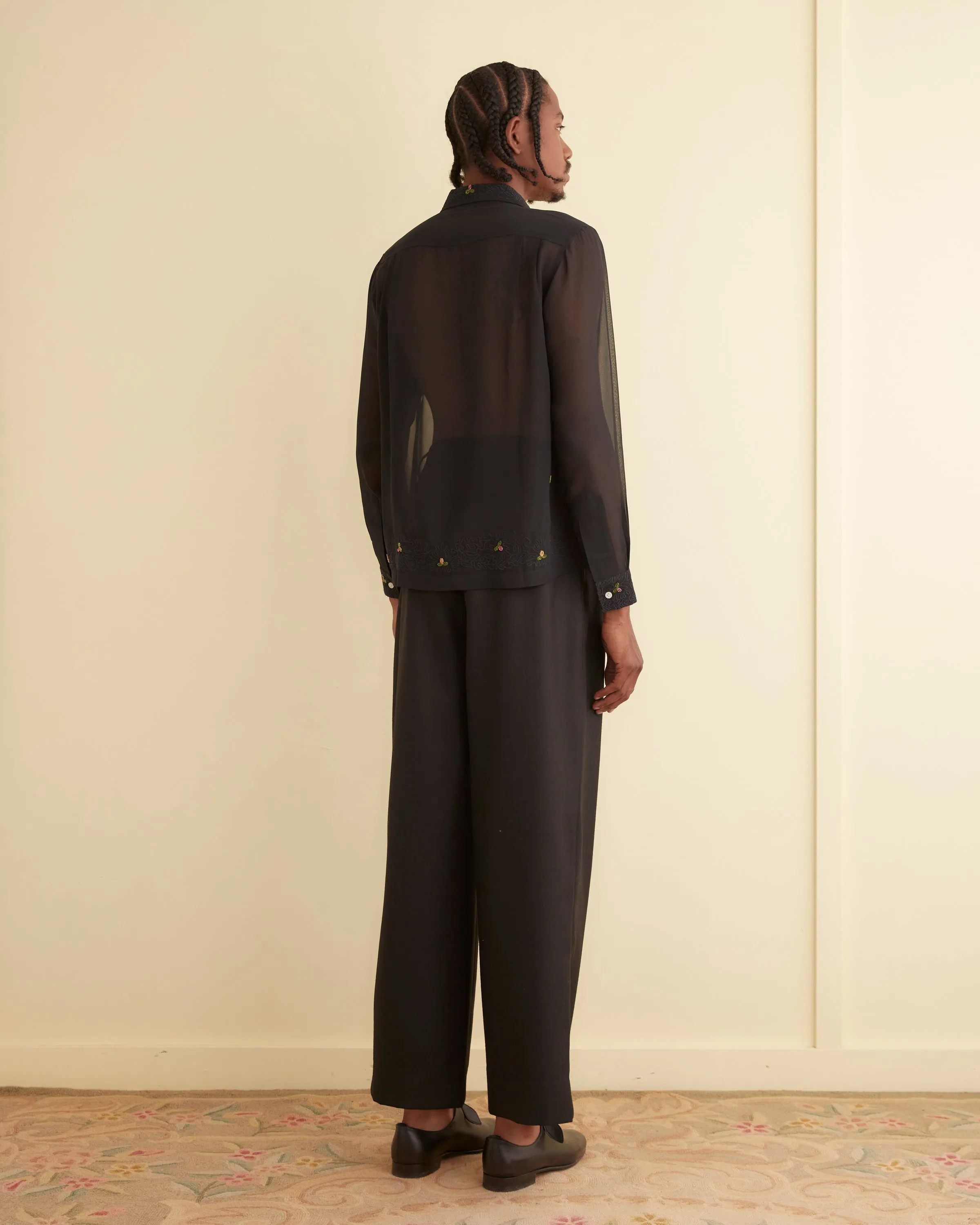 Beaded Framboise Long Sleeve Shirt sold by BODE product image thumbnail 3