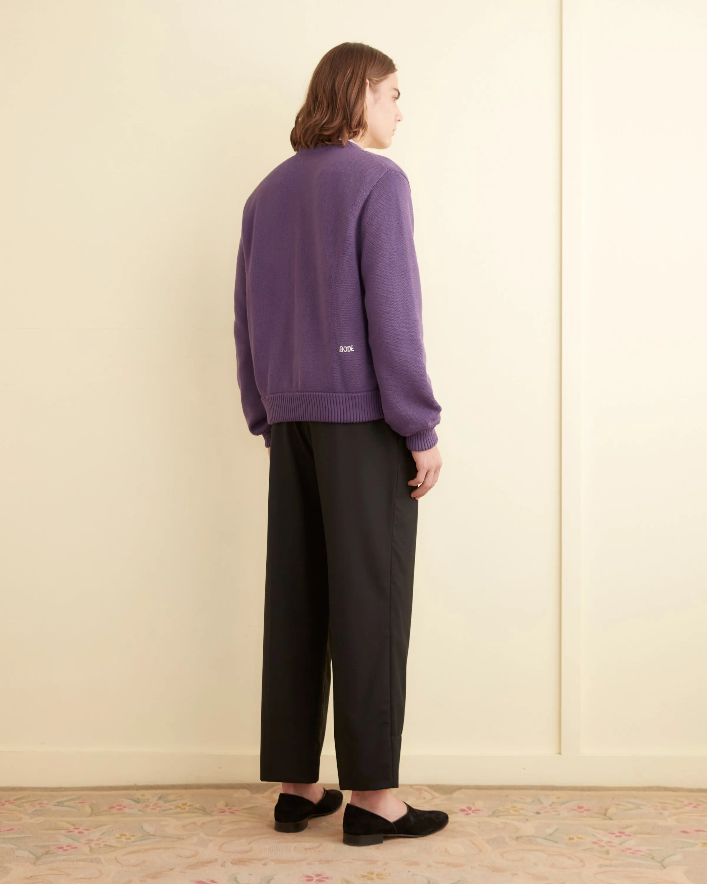 Double-Breasted Cardigan - Eggplant sold by BODE product image thumbnail 3