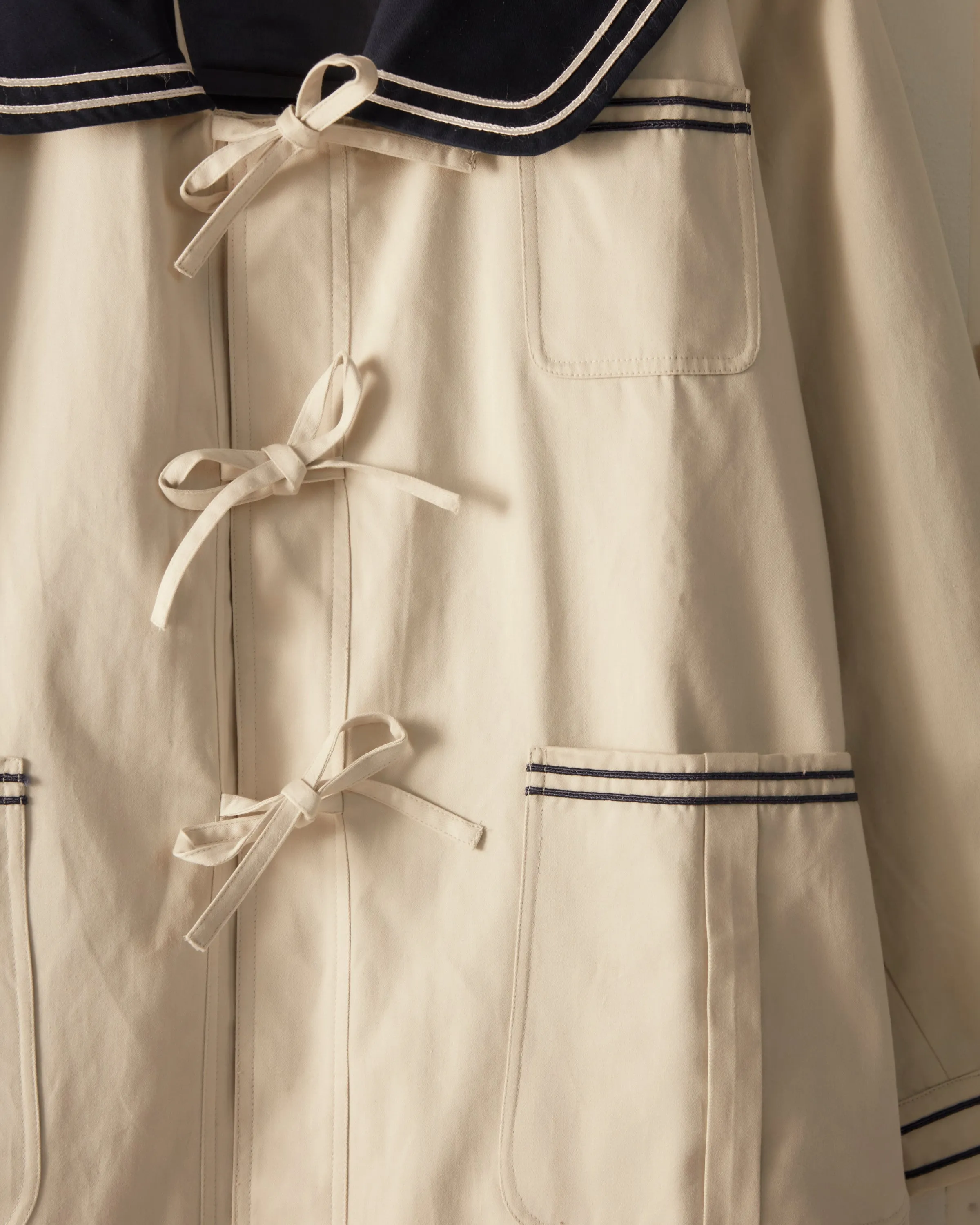 Sailor Coat - Cream Navy sold by BODE product image thumbnail 3