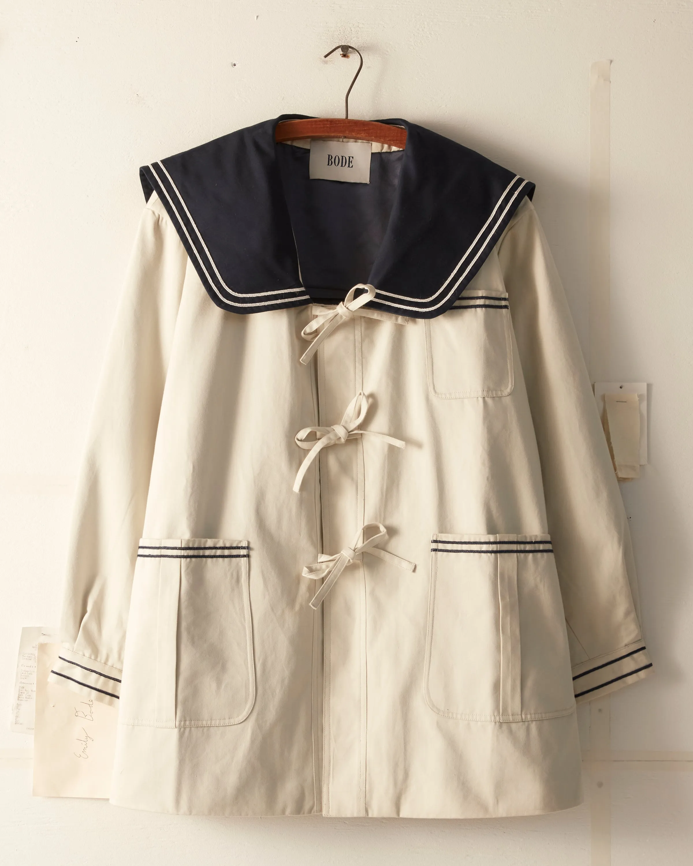Sailor Coat - Cream Navy sold by BODE product image thumbnail 2