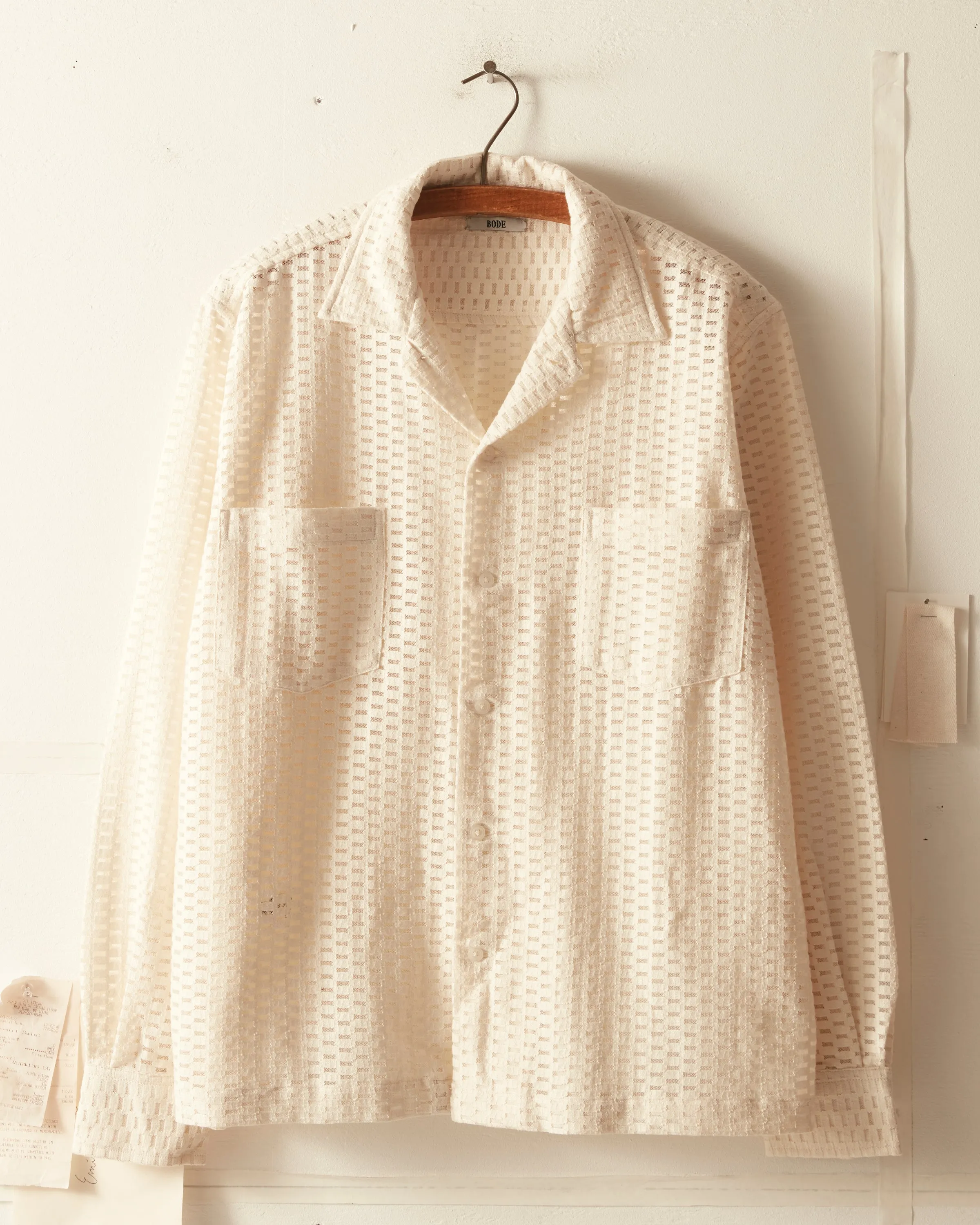Sheer Brick Lace Long Sleeve Shirt sold by BODE product image thumbnail 2