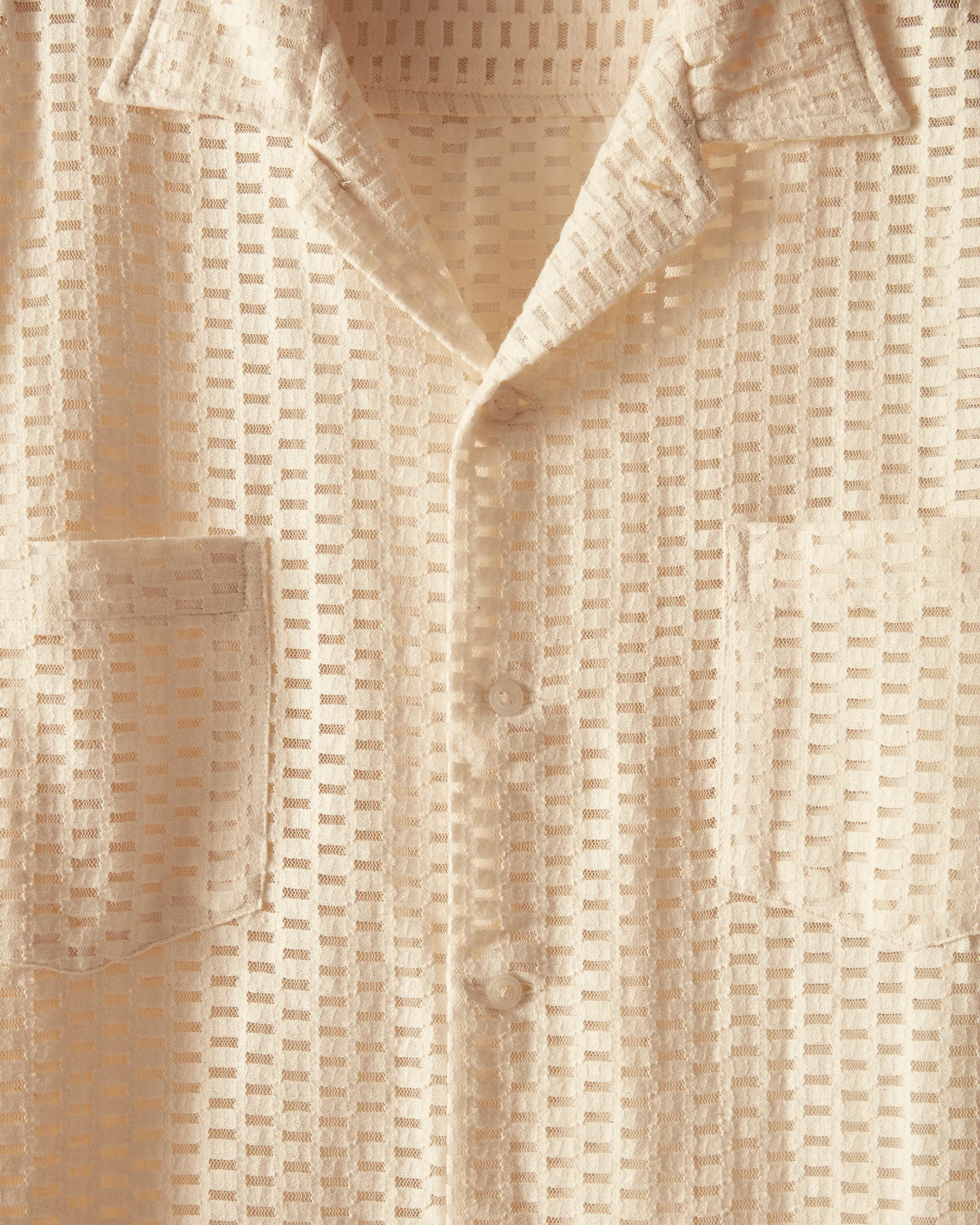 Sheer Brick Lace Long Sleeve Shirt sold by BODE product image thumbnail 3