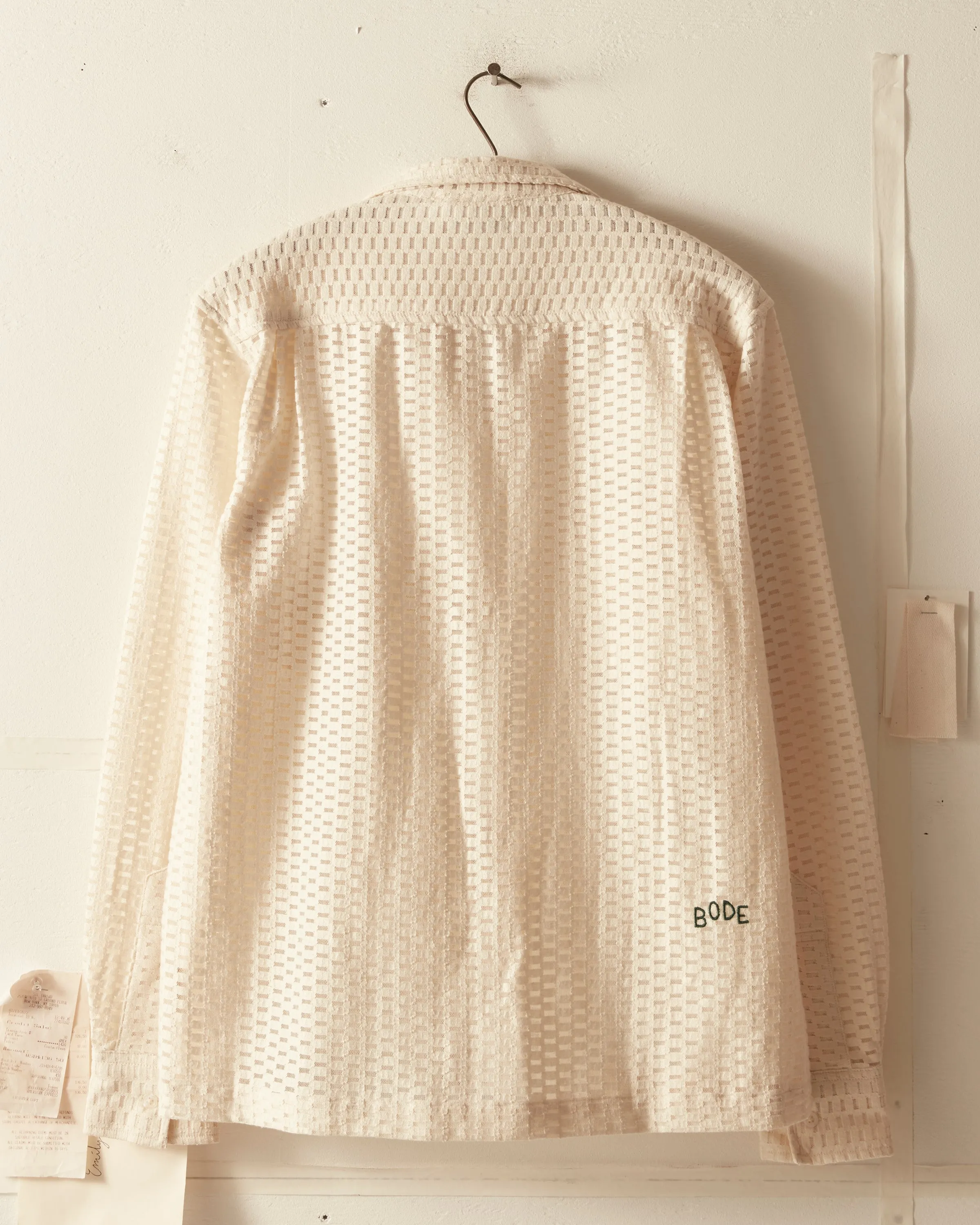 Sheer Brick Lace Long Sleeve Shirt sold by BODE product image thumbnail 5