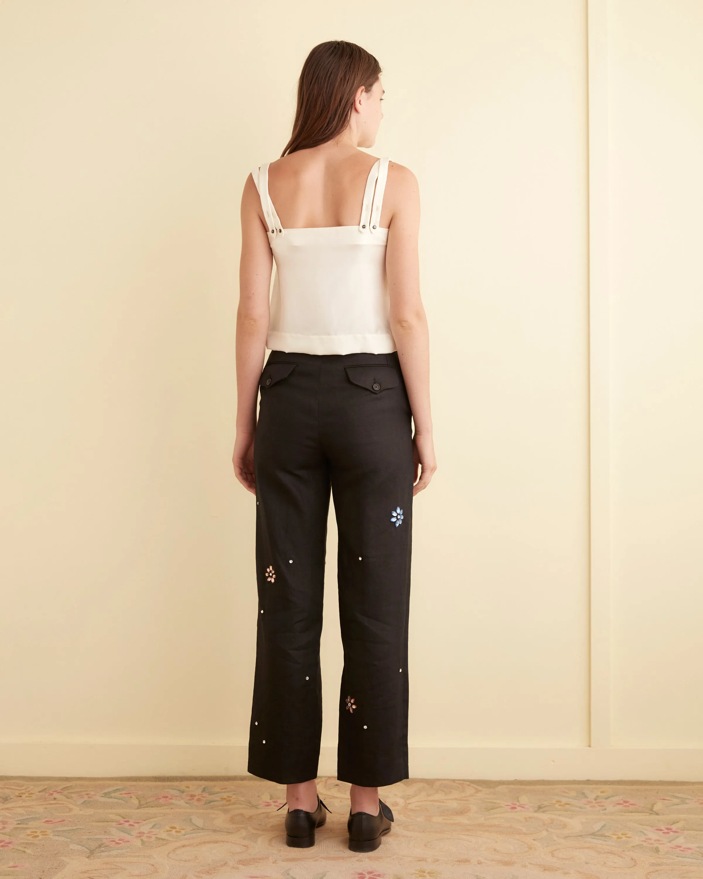 Night Moon Cream Tank - S sold by BODE product image thumbnail 3