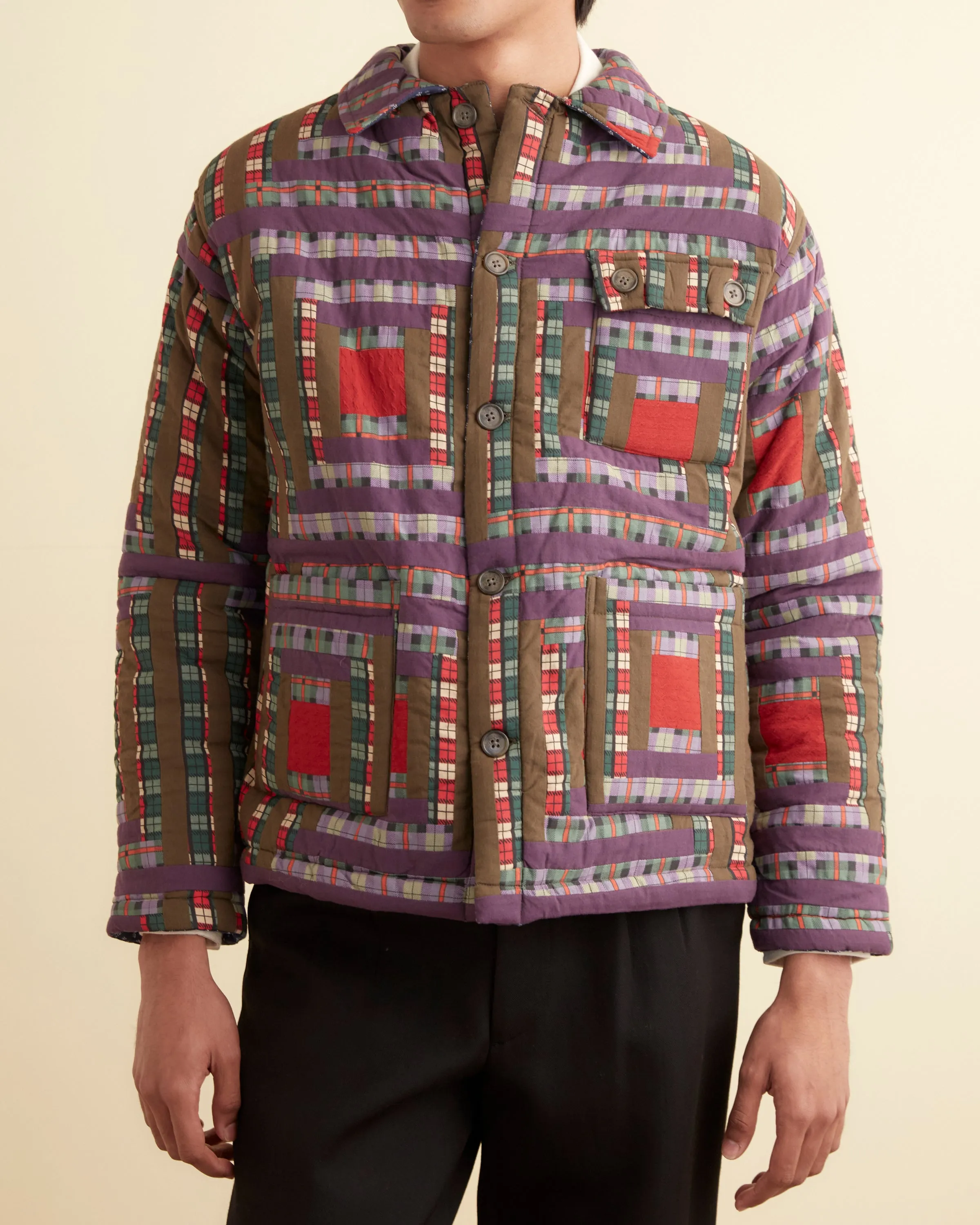 Plaid Log Cabin Quilt Jacket sold by BODE product image thumbnail 2