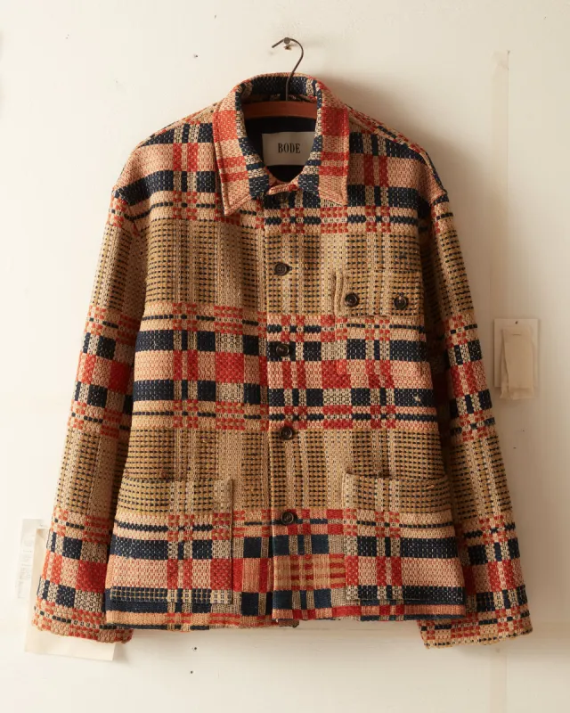 Pumpkin Plaid Coverlet Jacket - L/XL sold by BODE