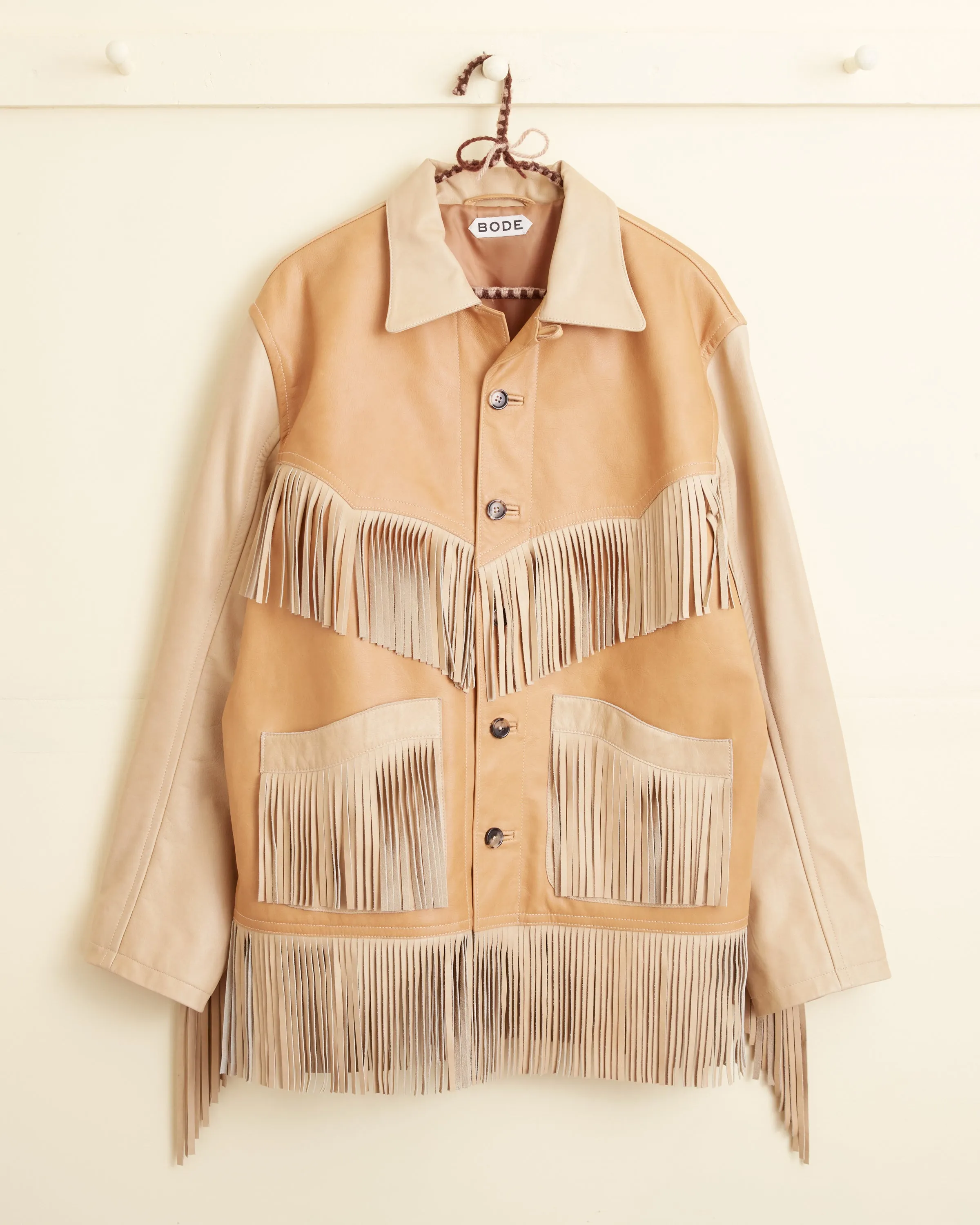Duo Leather Fringe Jacket sold by BODE product image thumbnail 2