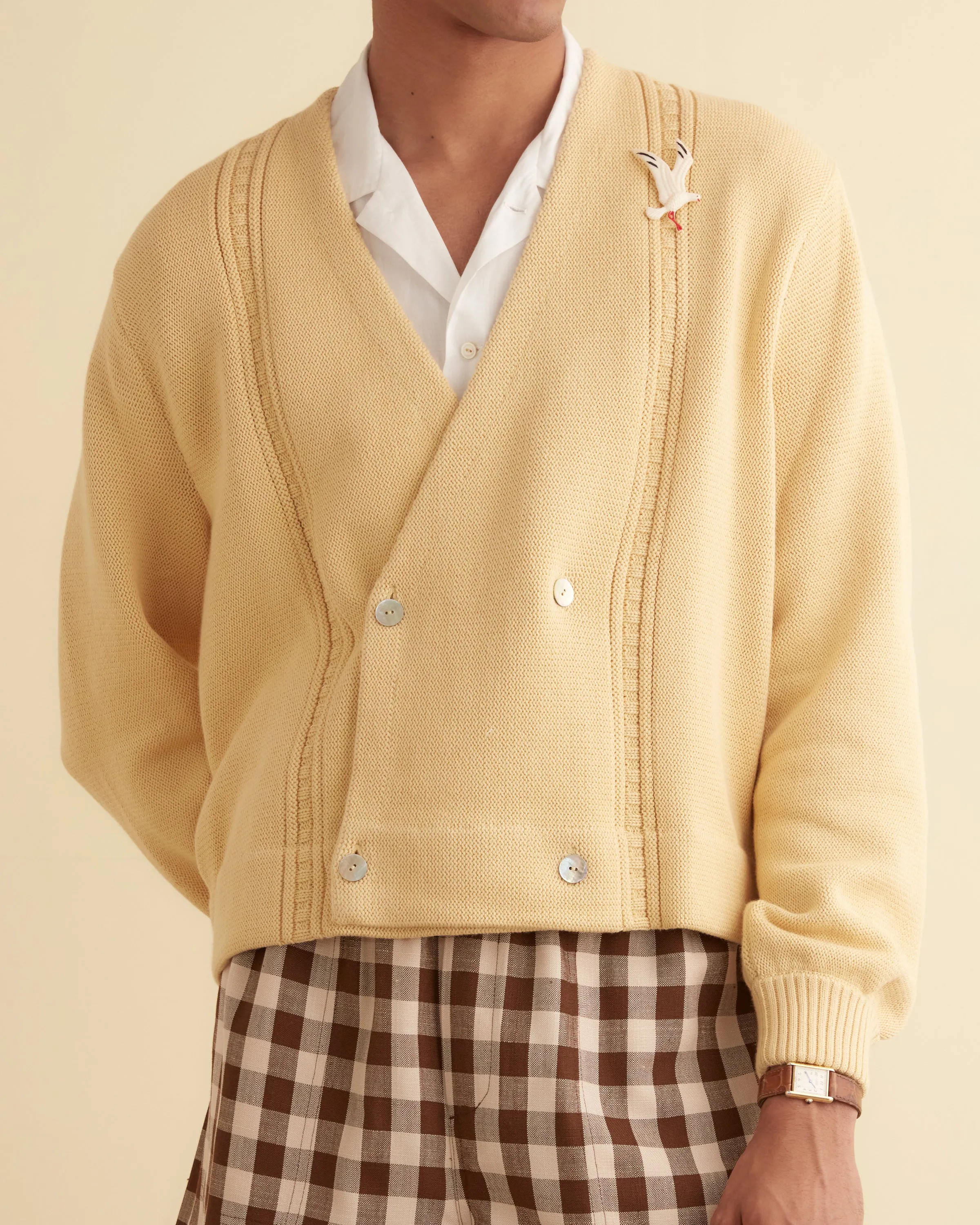 Double-Breasted Cardigan - Cream sold by BODE product image thumbnail 2