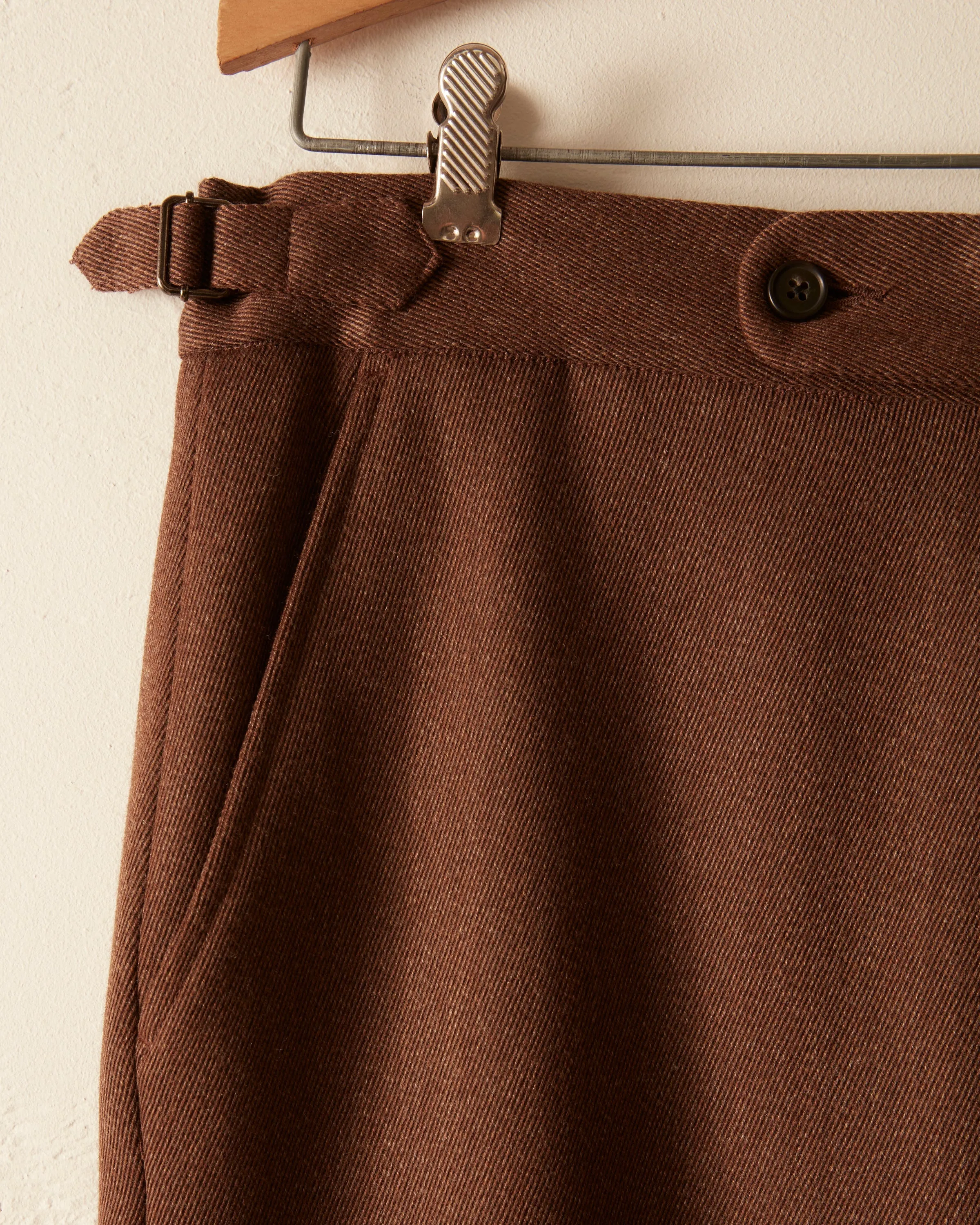 Twill Side Buckle Trousers - Brown sold by BODE product image thumbnail 3