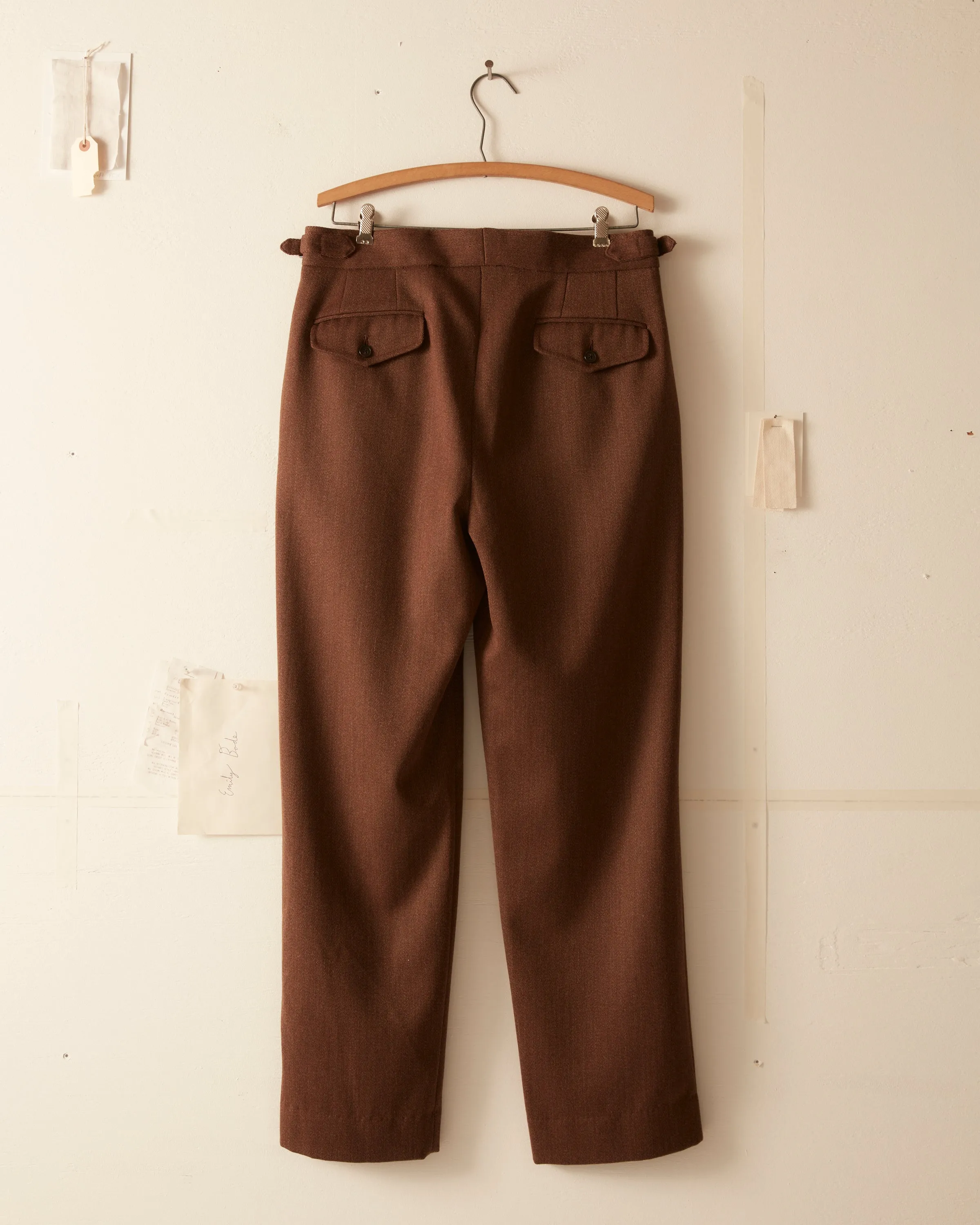 Twill Side Buckle Trousers - Brown sold by BODE product image thumbnail 4
