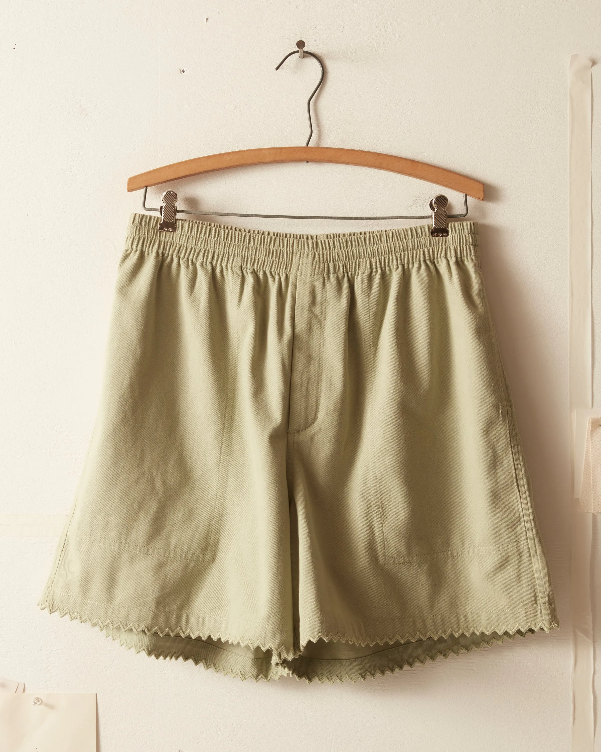 Zig-Zag Hem Shorts - Mint sold by BODE product image thumbnail 2