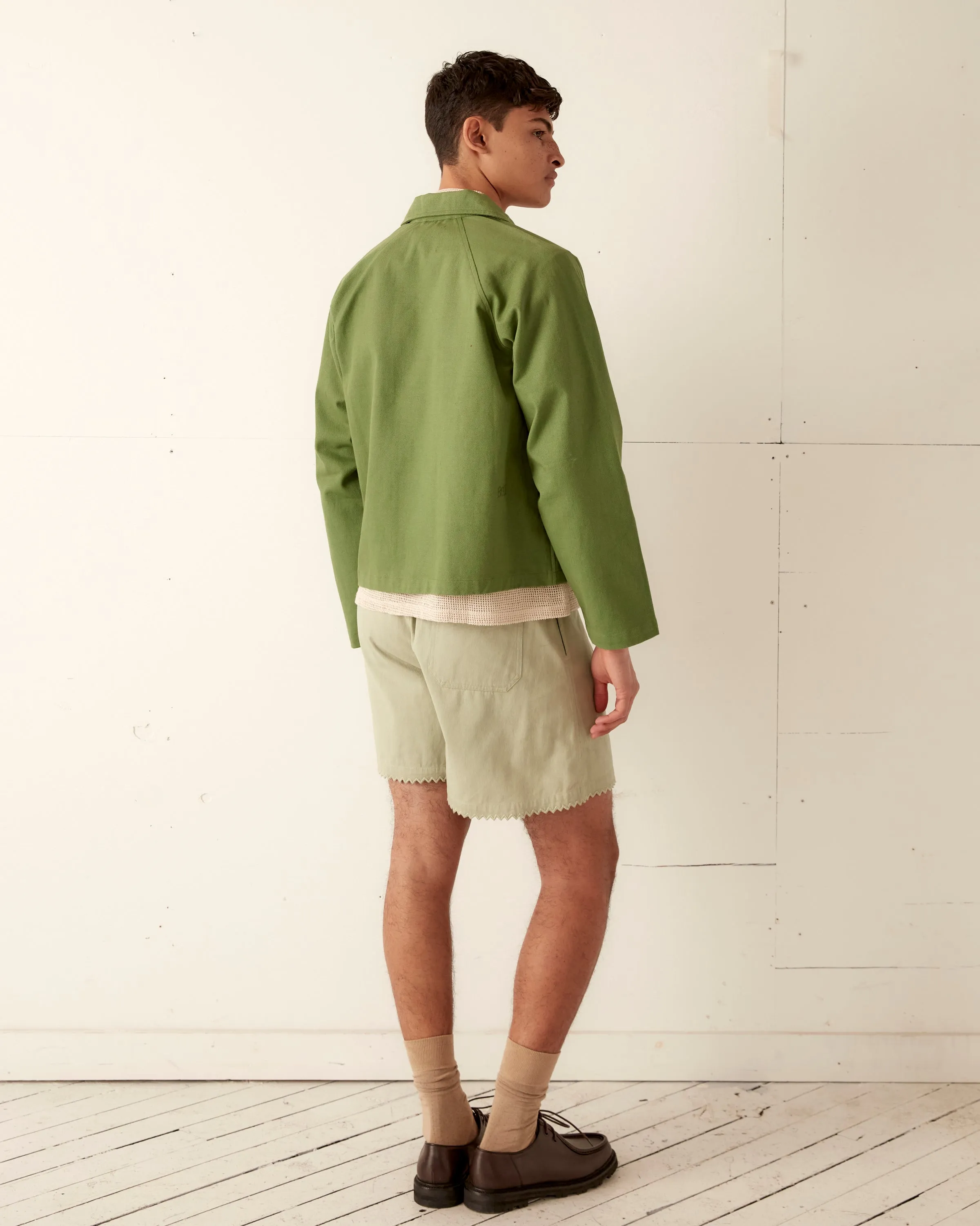 Zig-Zag Hem Shorts - Mint sold by BODE product image thumbnail 4