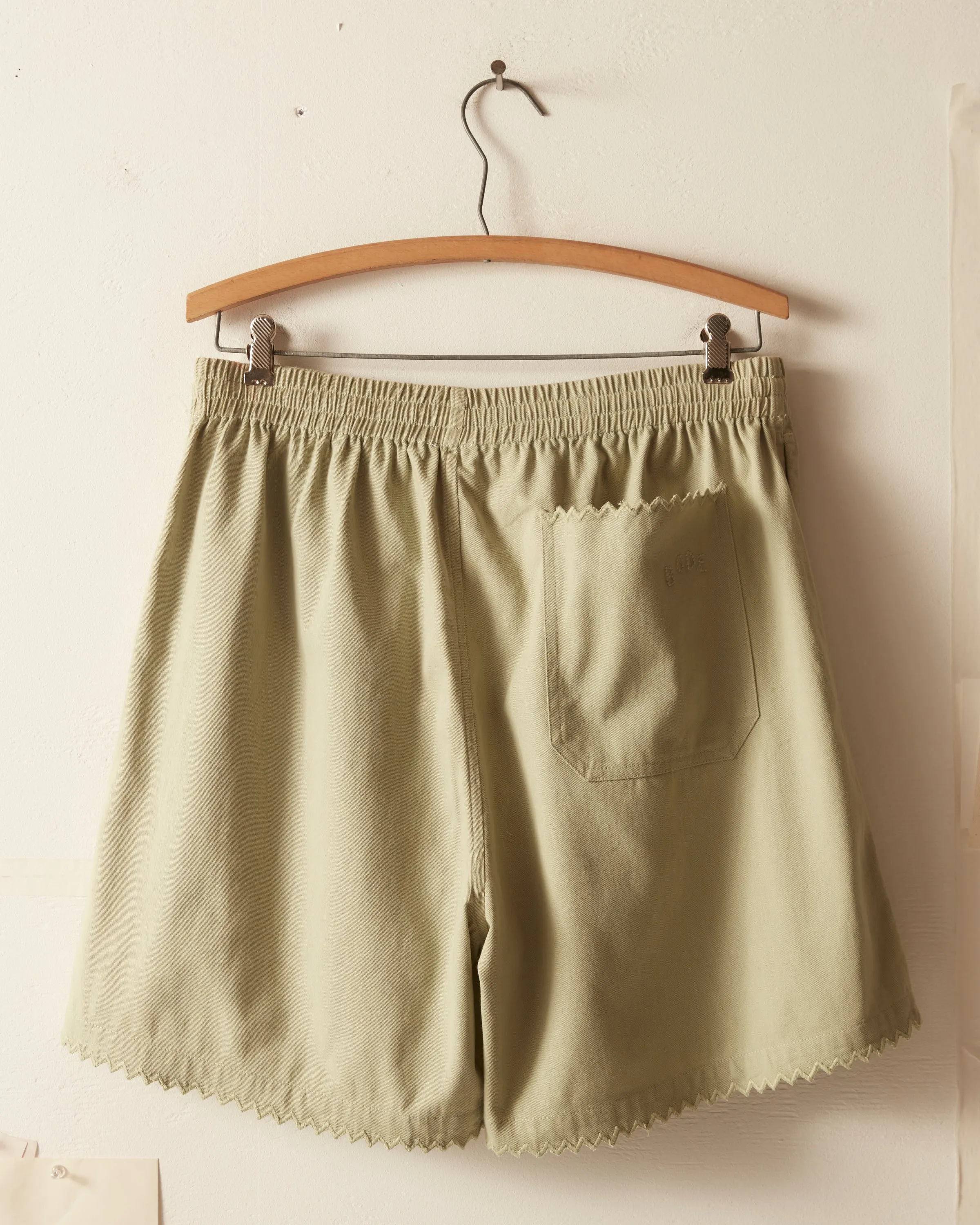 Zig-Zag Hem Shorts - Mint sold by BODE product image thumbnail 5