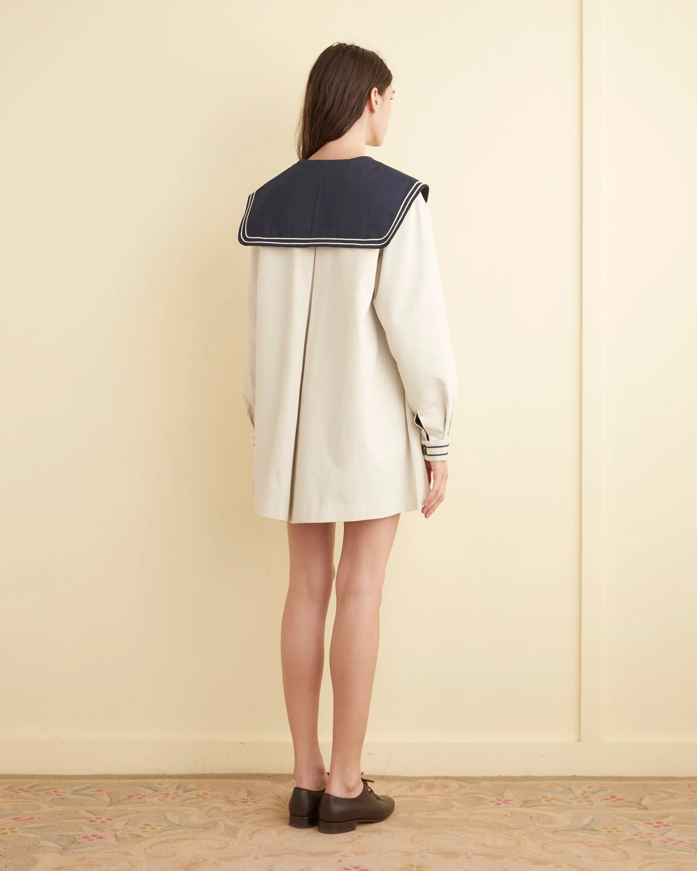 Sailor Coat - Cream/Navy sold by BODE product image thumbnail 3