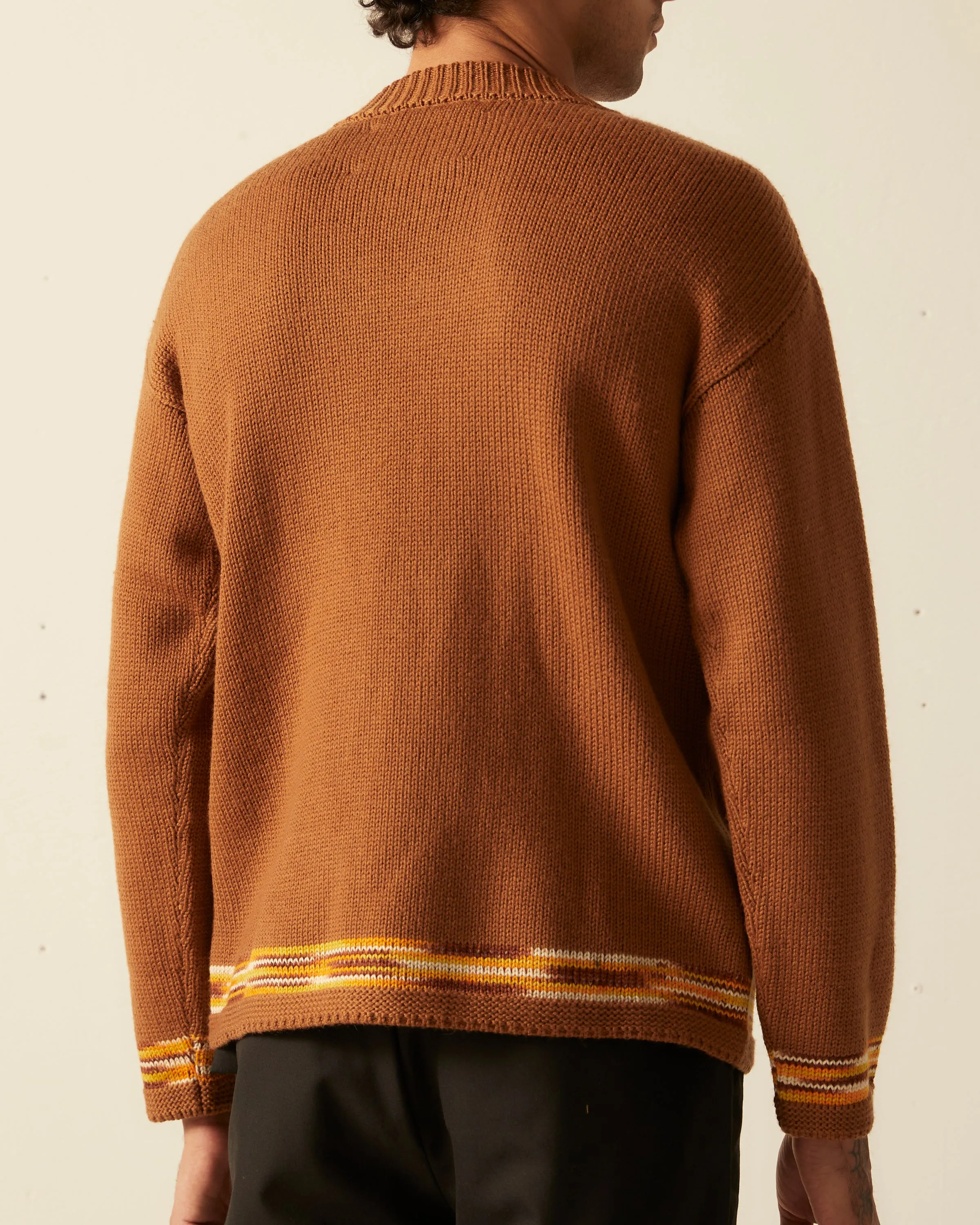 Edge Trim Pullover - Brown sold by BODE product image thumbnail 4