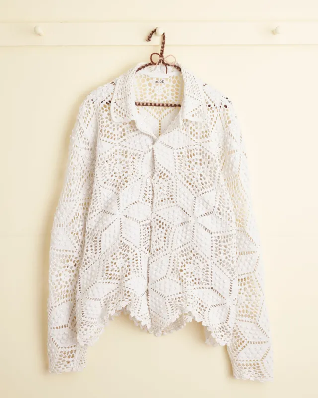 Marble Star Long Sleeve Shirt - L sold by BODE