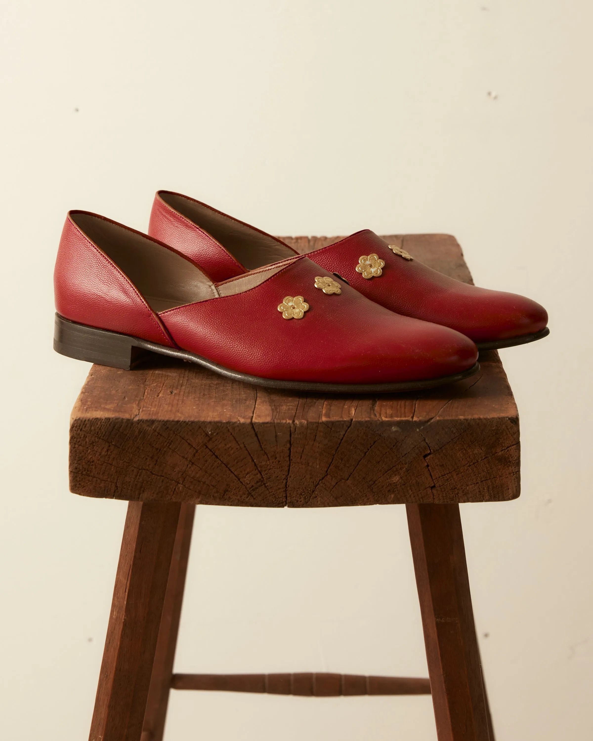 Flower Appenzeller House Shoes - Red sold by BODE