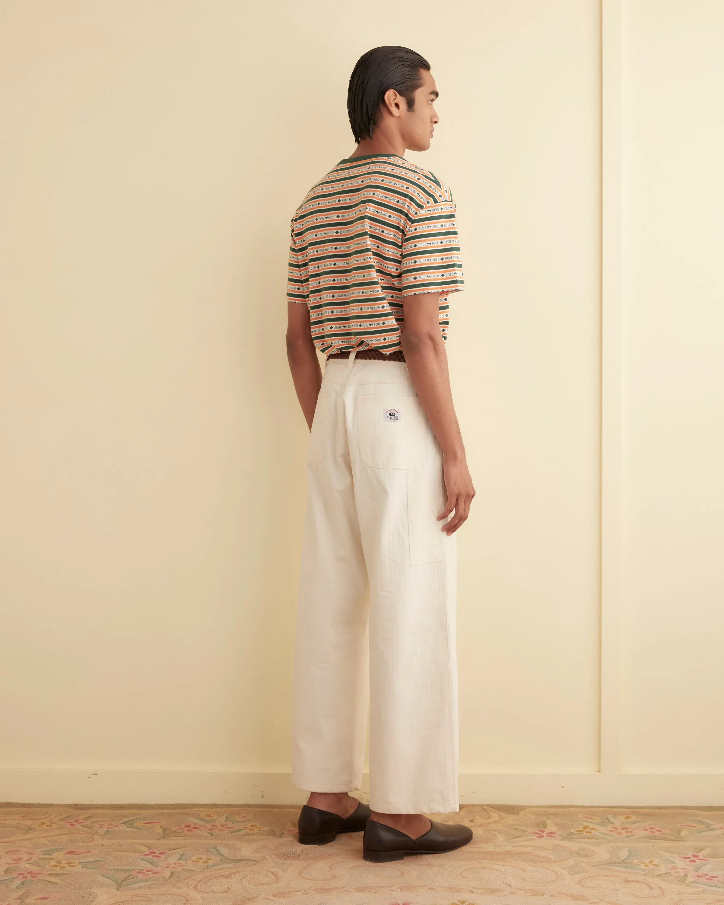 Herringbone Knolly Brook Trousers - White sold by BODE product image thumbnail 3