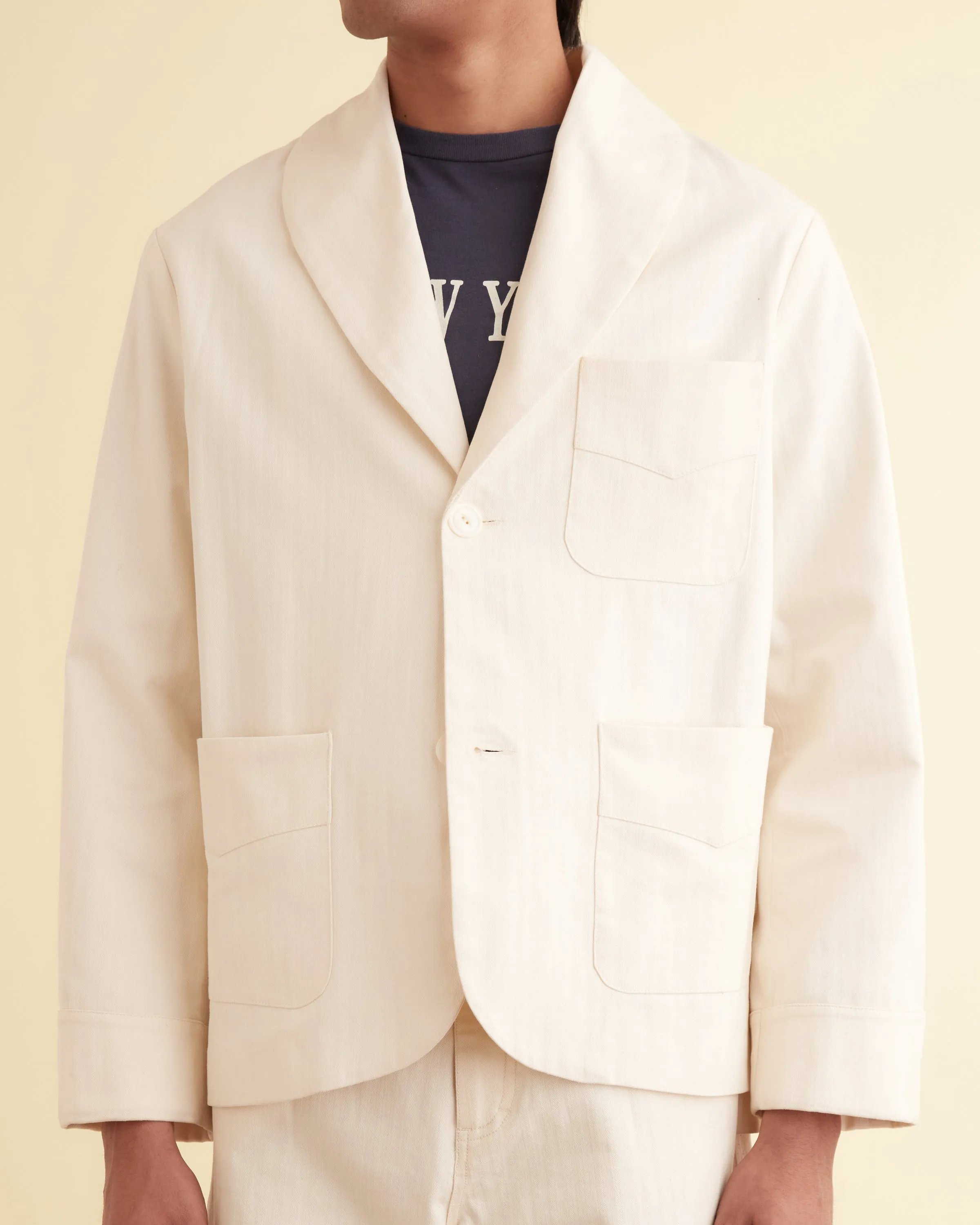 Herringbone Smoking Jacket sold by BODE product image thumbnail 2