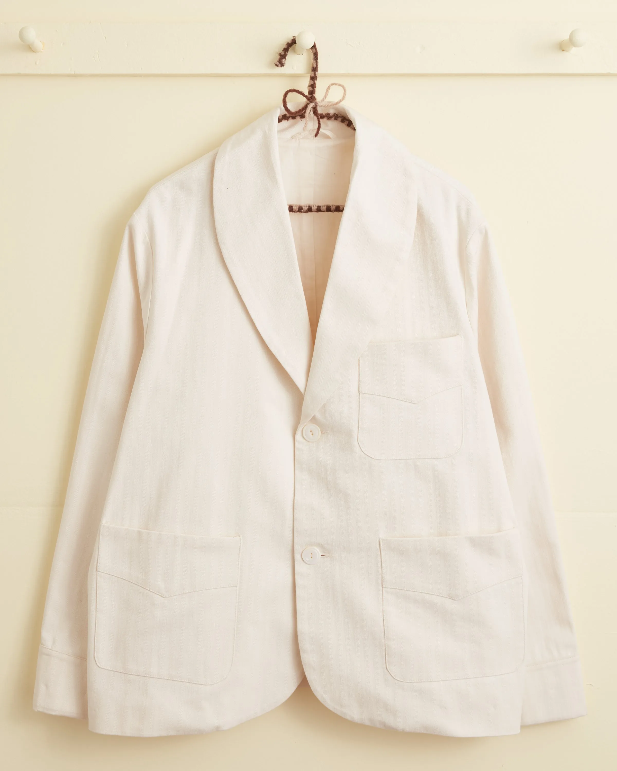 Herringbone Smoking Jacket sold by BODE product image thumbnail 4