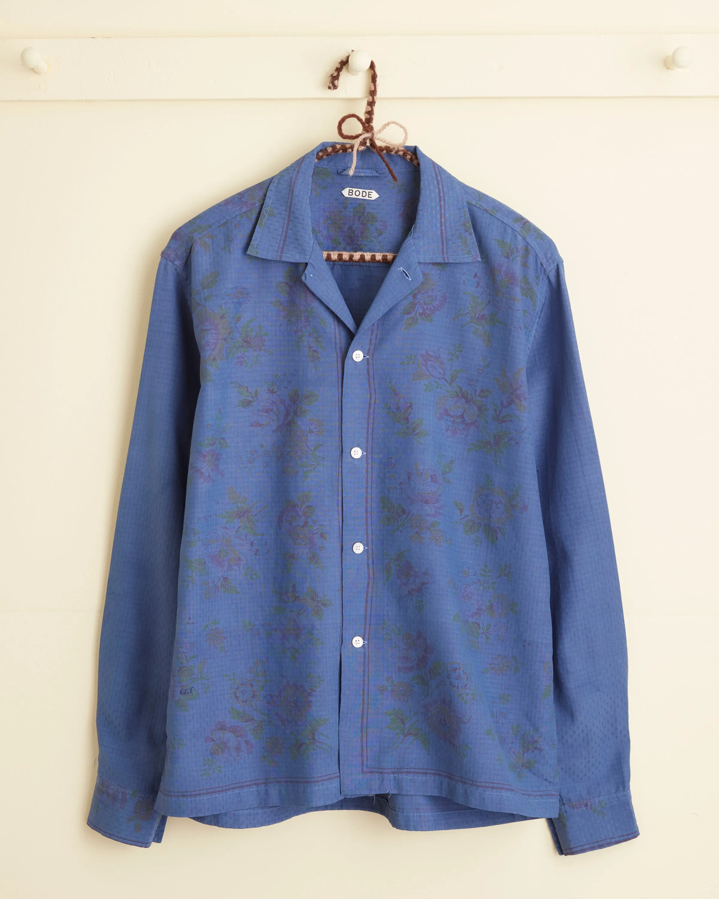 Overdyed Tablecloth Long Sleeve Shirt - S sold by BODE